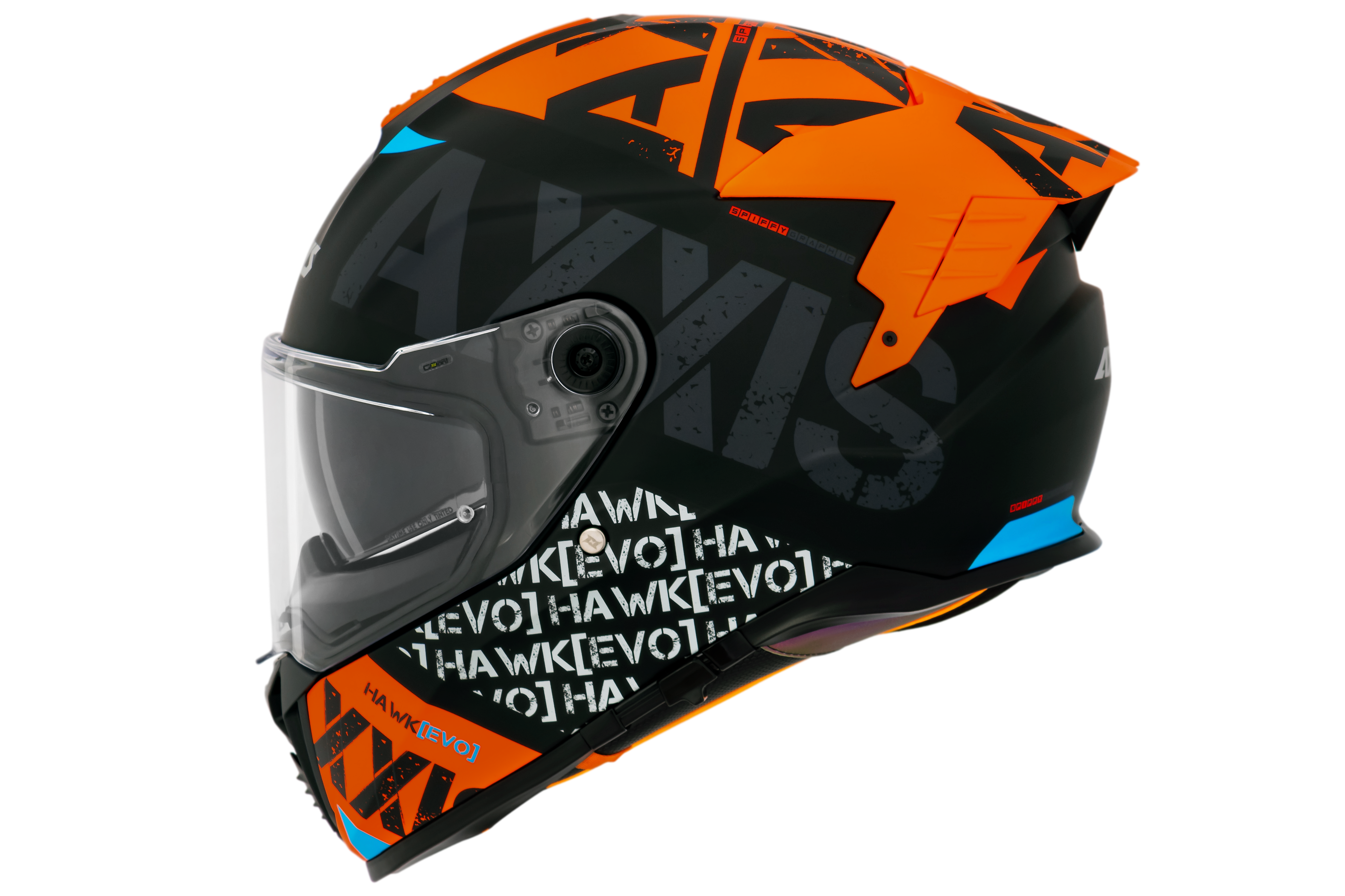 Capacete Axxis Hawk Evo Sv Spiffy B4 Laranja Matte