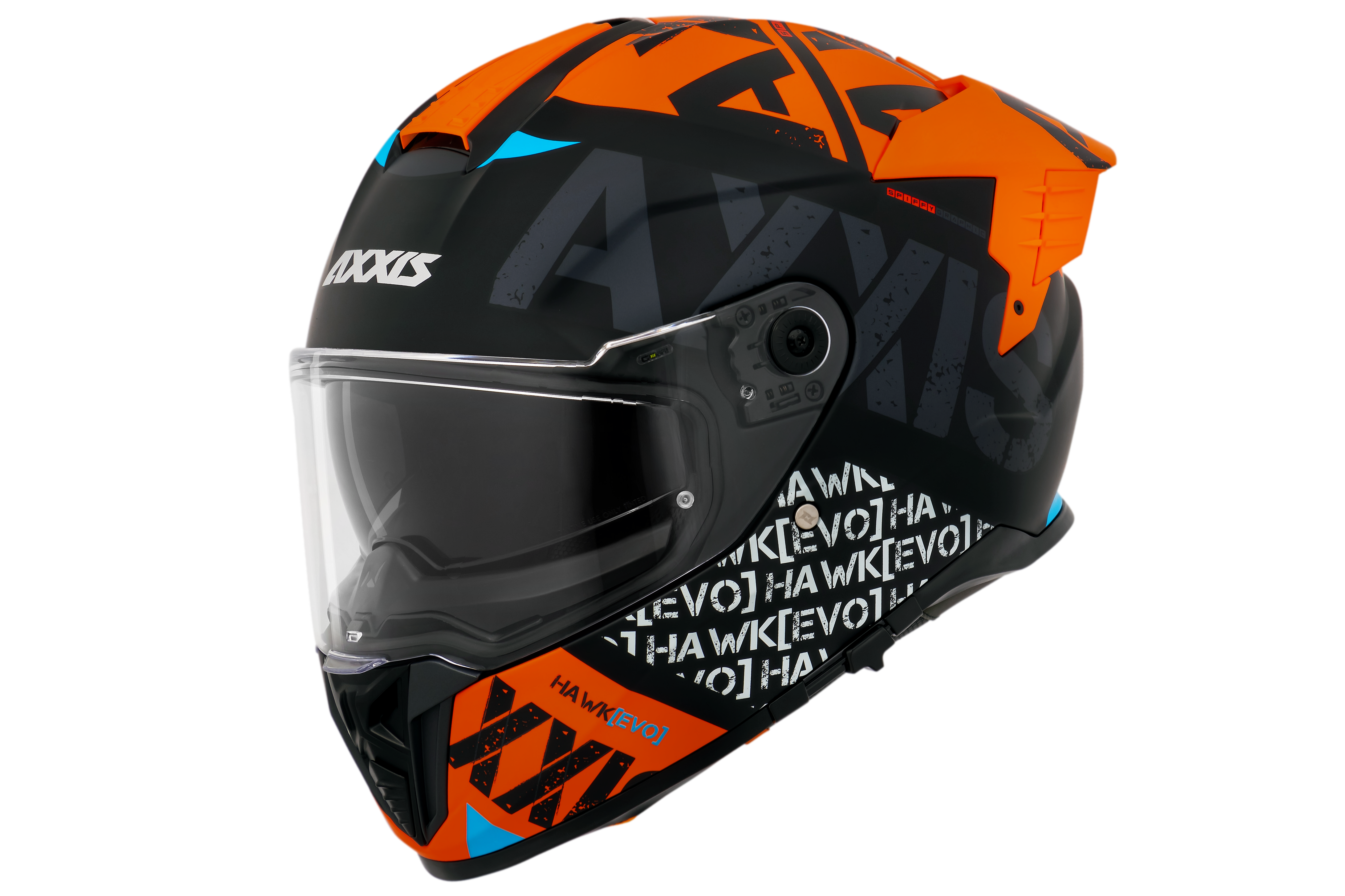 Capacete Axxis Hawk Evo Sv Spiffy B4 Laranja Matte