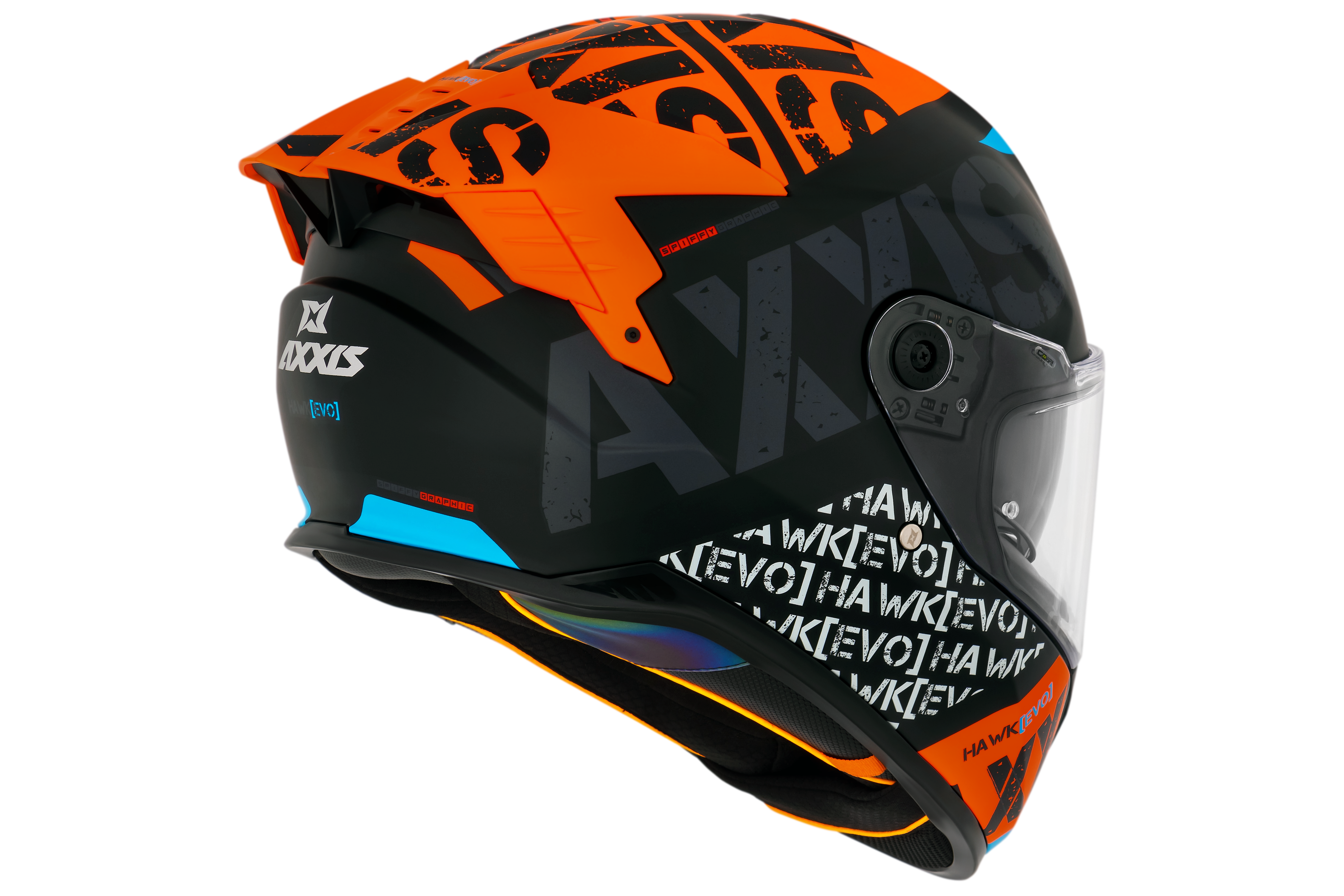 Capacete Axxis Hawk Evo Sv Spiffy B4 Laranja Matte