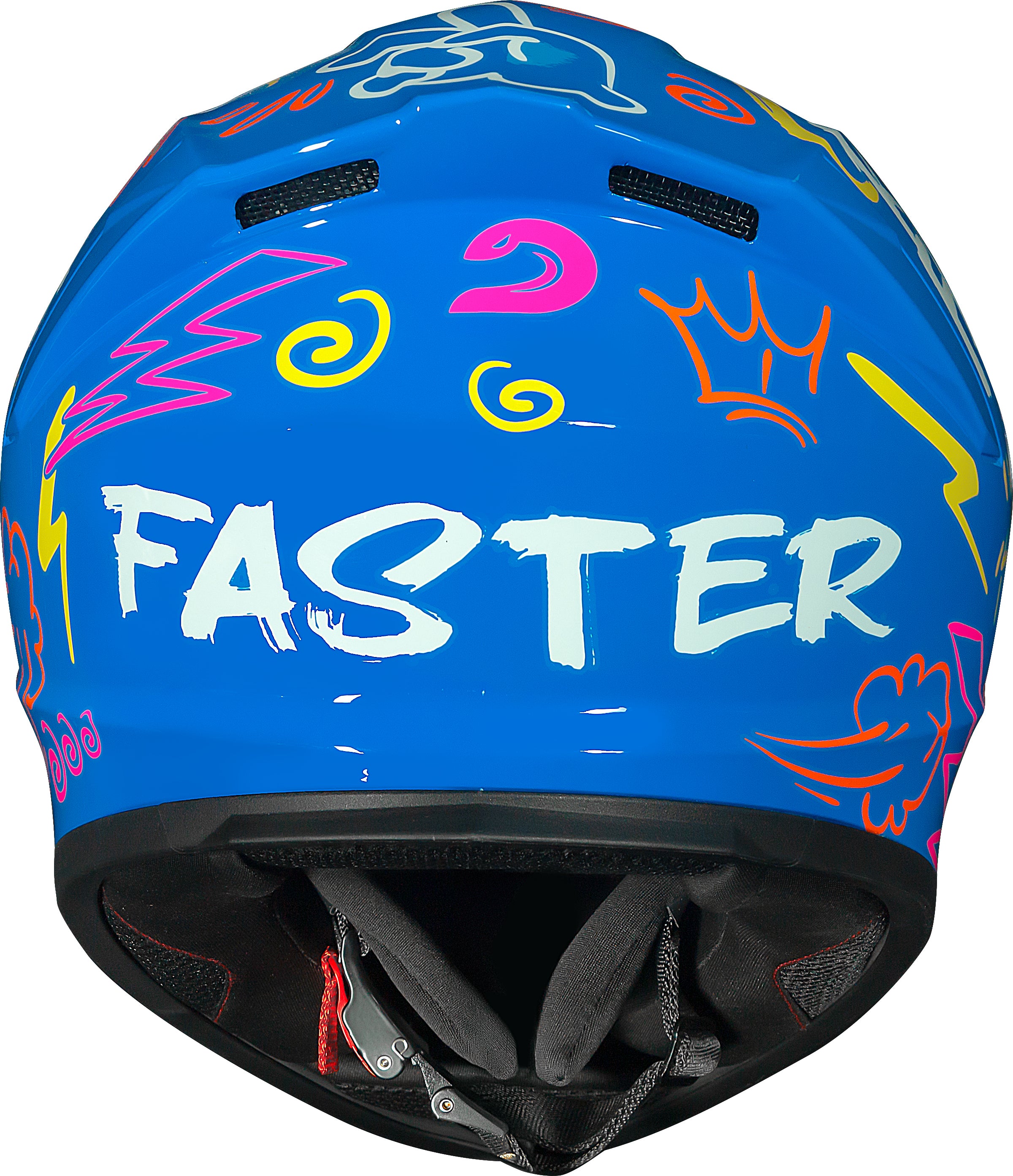Capacete Race Tech Hit Faster Azul Amarelo