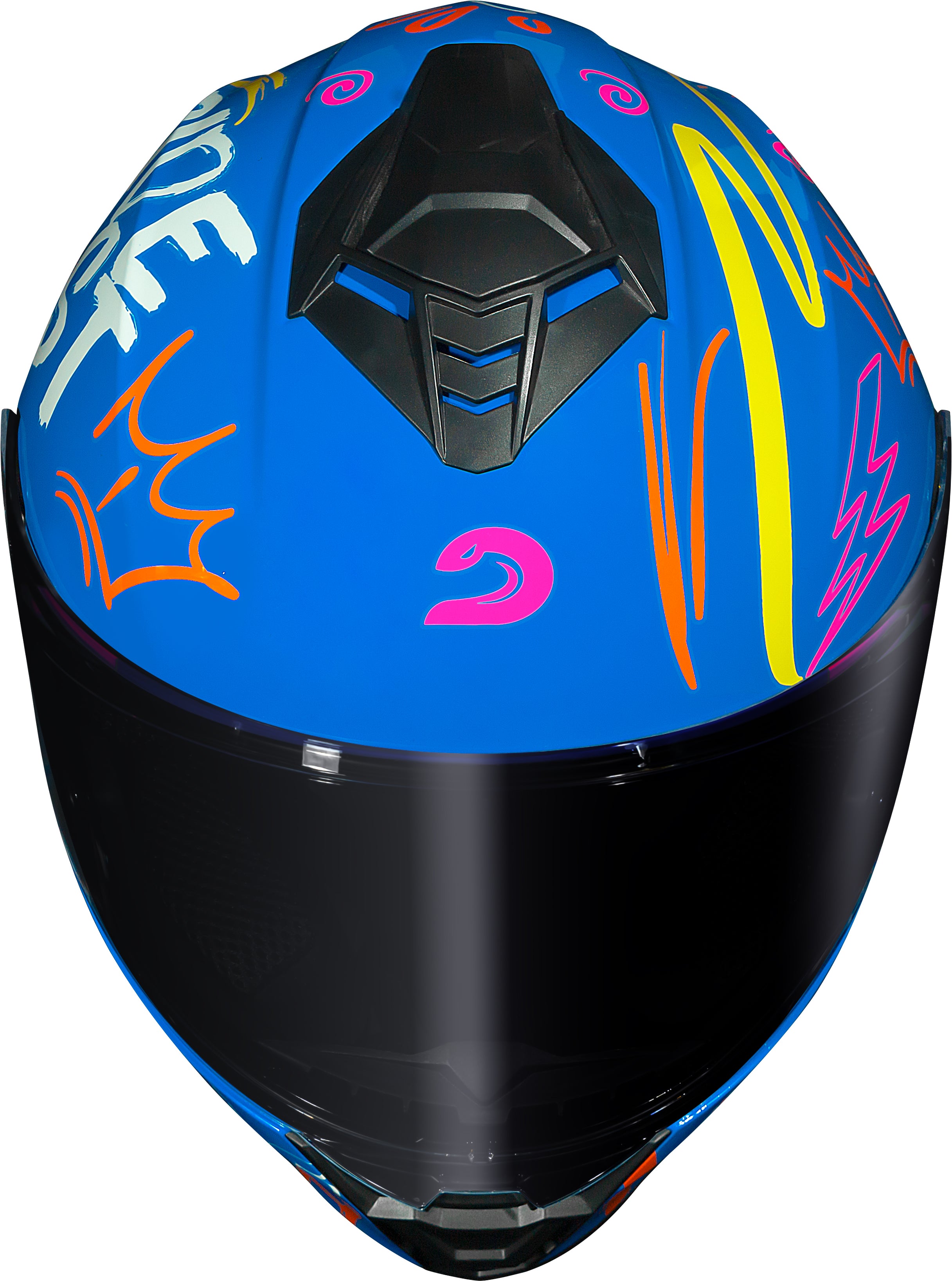 Capacete Race Tech Hit Faster Azul Amarelo