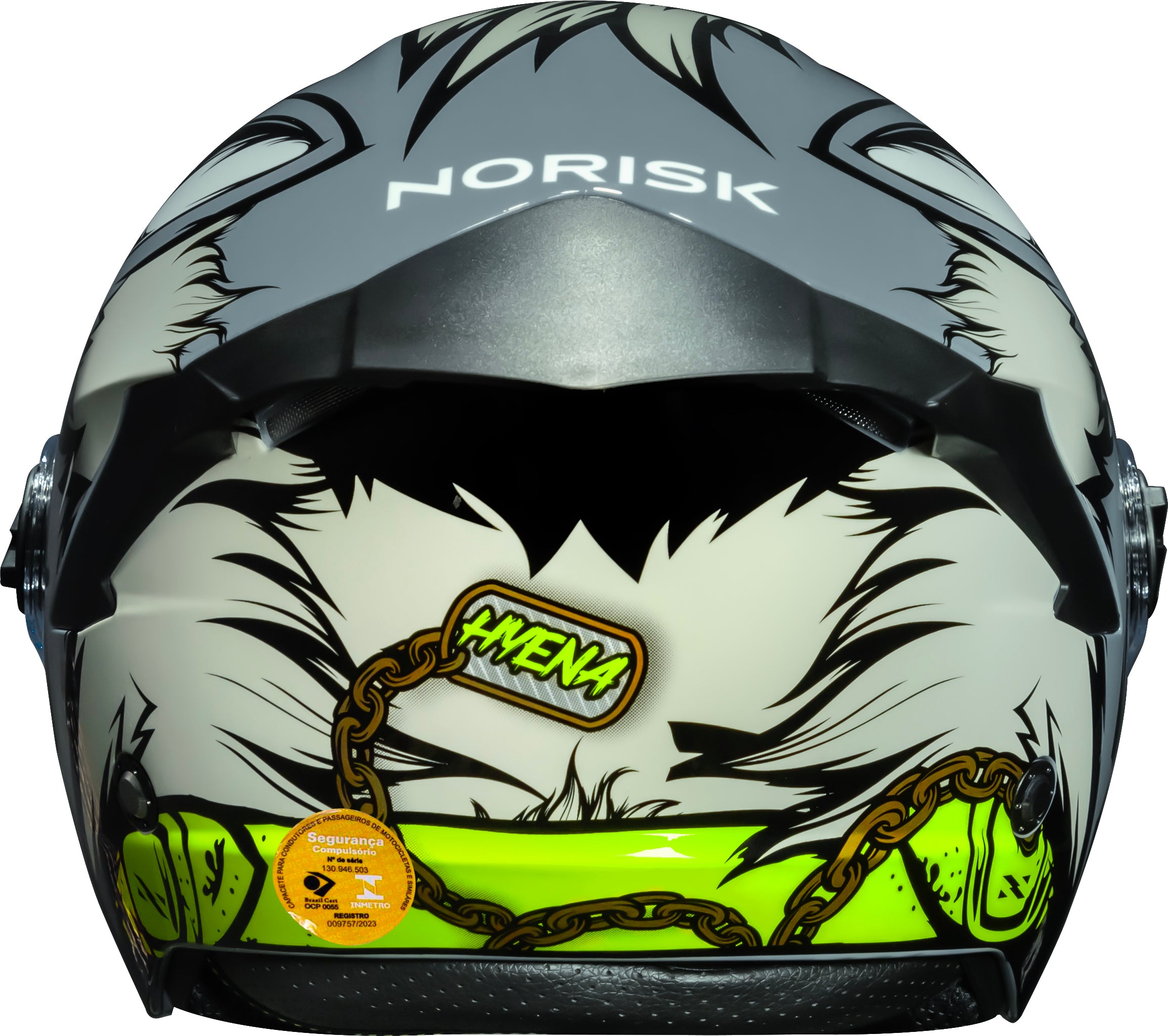 Capacete Norisk Neo Hyena Cinza Branco