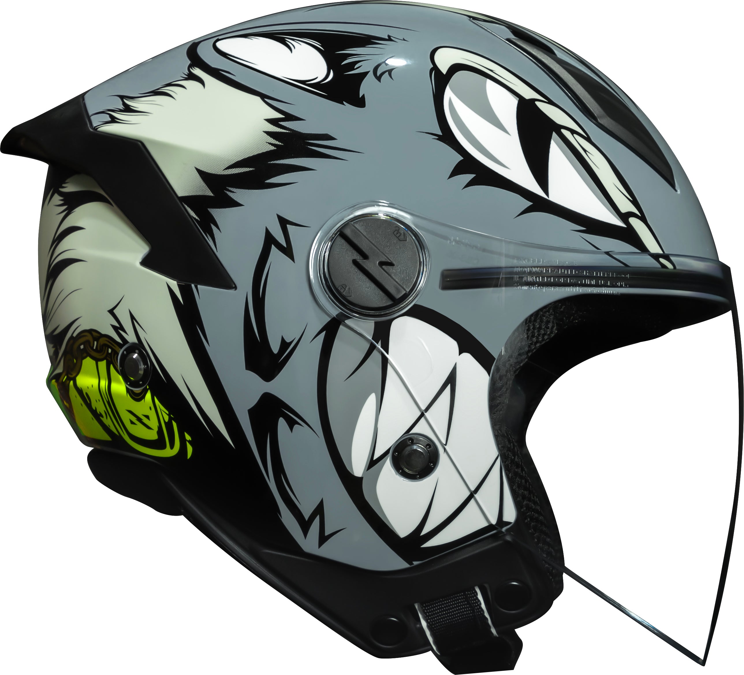 Capacete Norisk Neo Hyena Cinza Branco