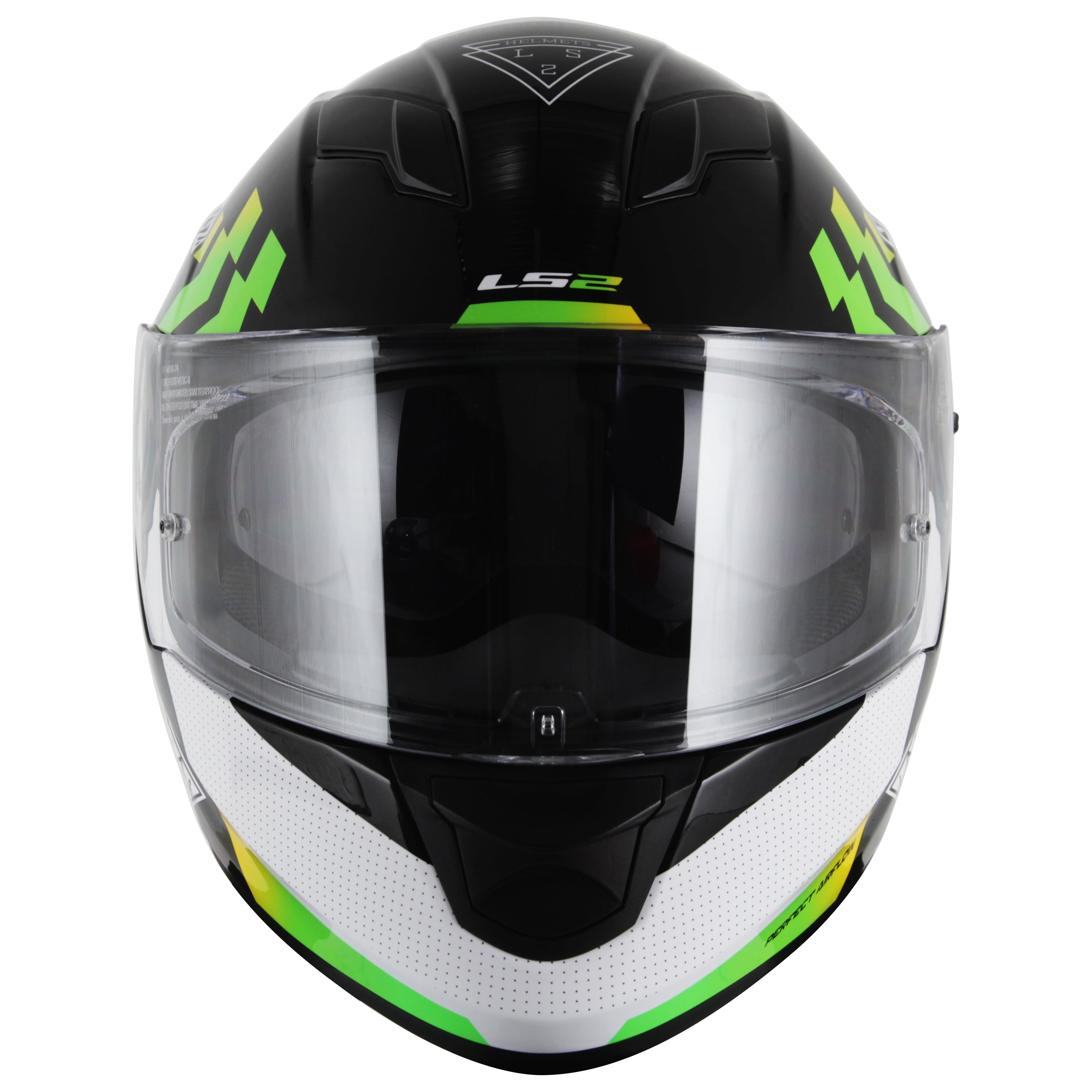 Capacete Ls2 Ff320 Stream Podium Branco Preto Verde