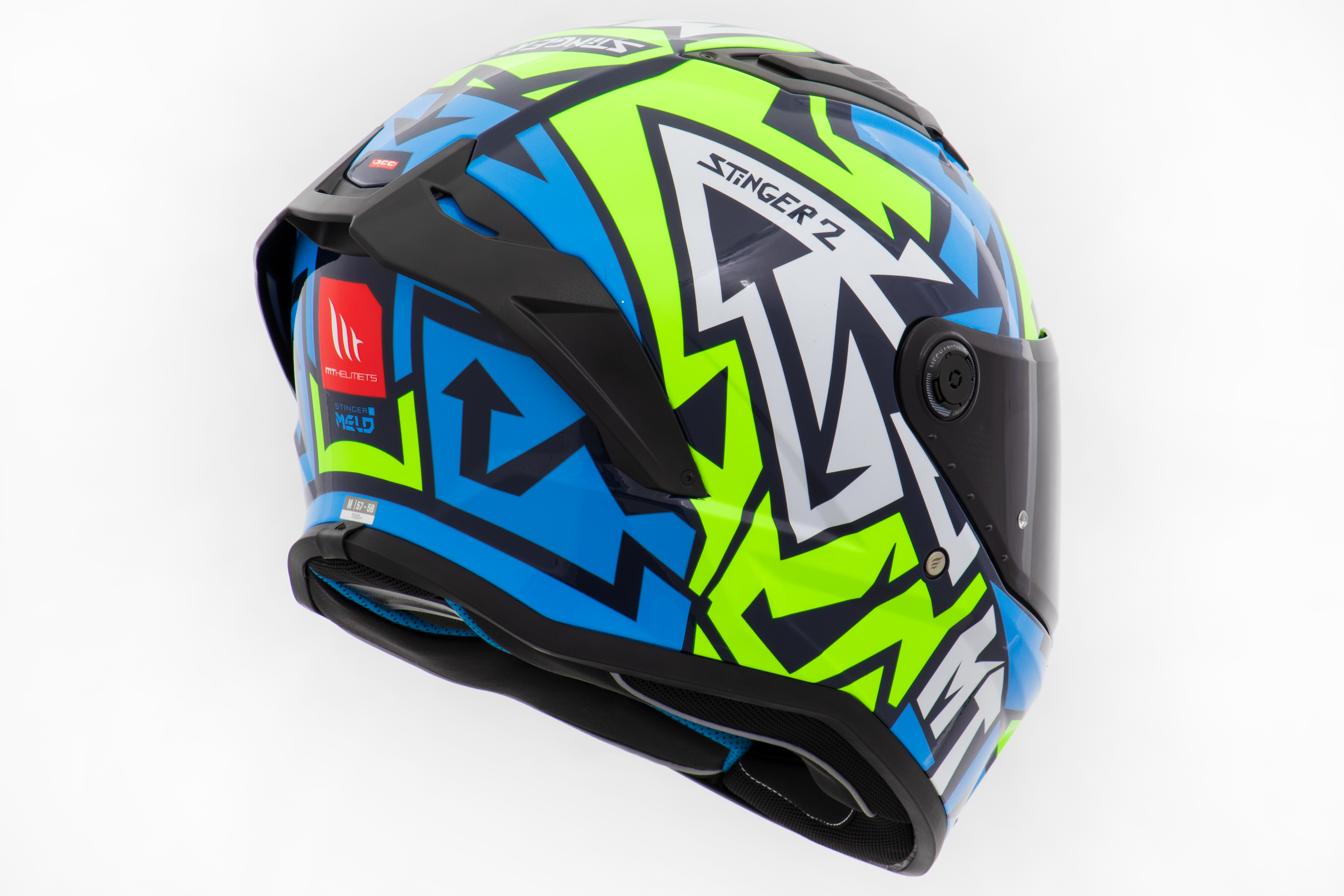 Capacete Mt Helmets Stinger 2 Meld C7 Azul Brilho