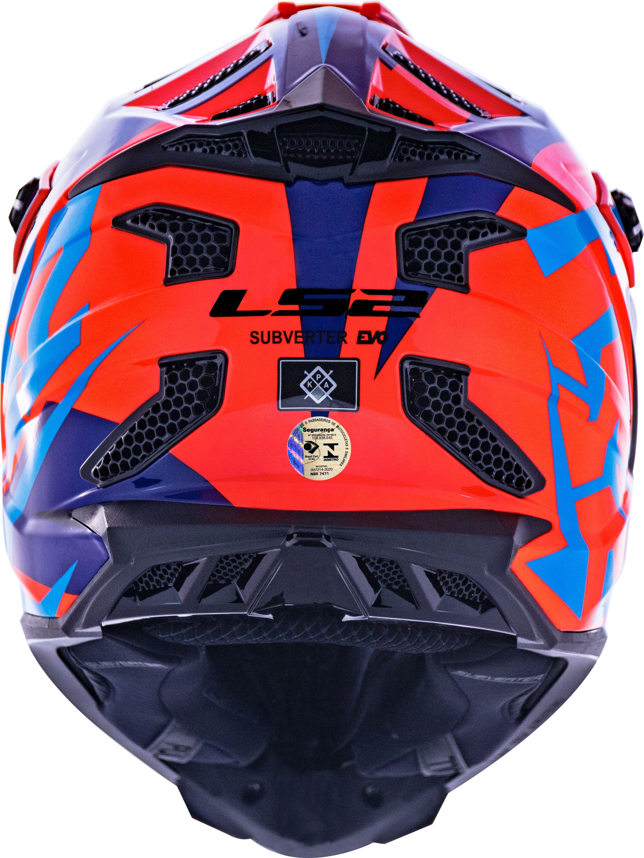 Capacete Ls2 mx700 Subverter Evo Nimble Preto Azul Laranja