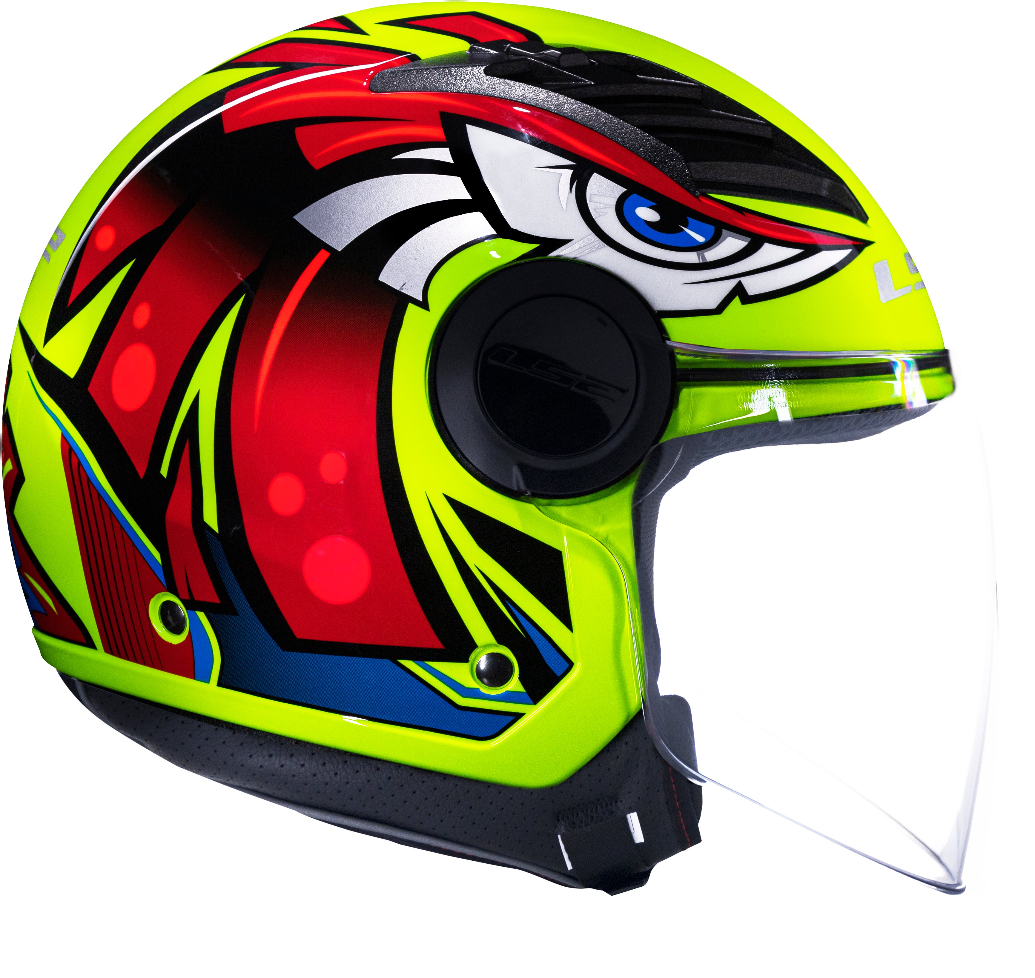 Capacete Ls2 Airflow of562 Tribal Amarelo