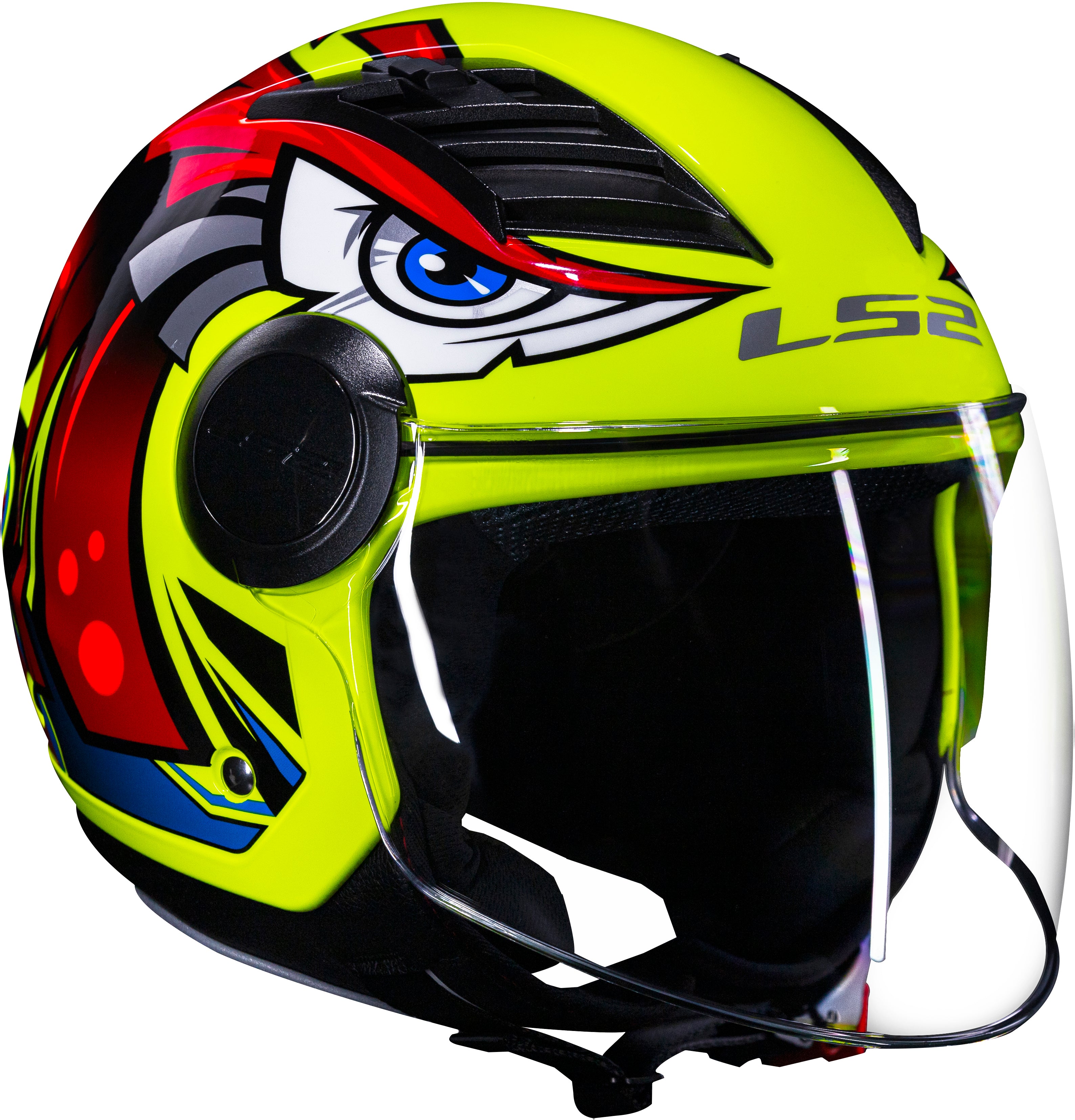 Capacete Ls2 Airflow of562 Tribal Amarelo