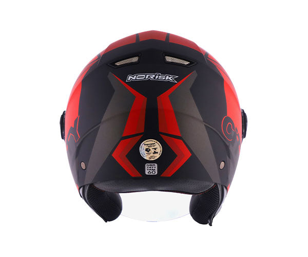 Capacete Norisk Orion City Matt Preto Vermelho