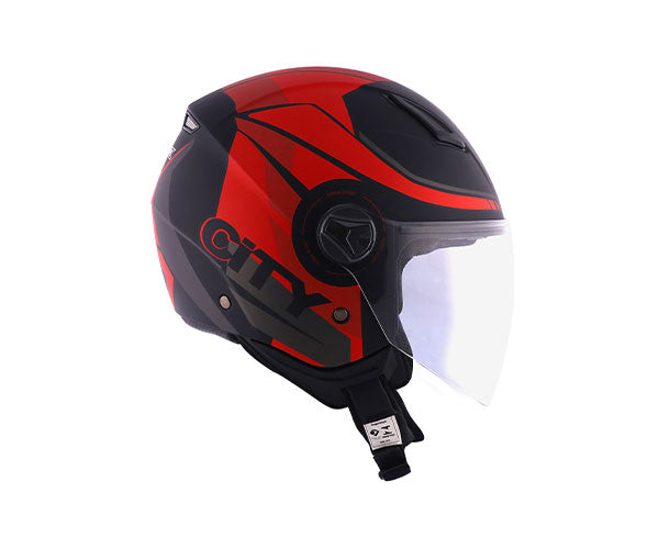 Capacete Norisk Orion City Matt Preto Vermelho