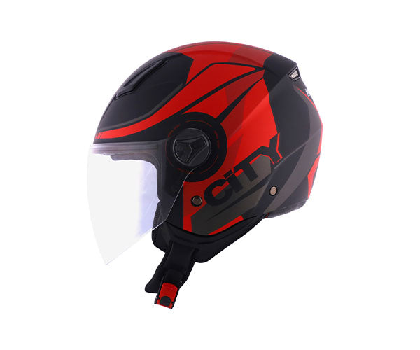 Capacete Norisk Orion City Matt Preto Vermelho