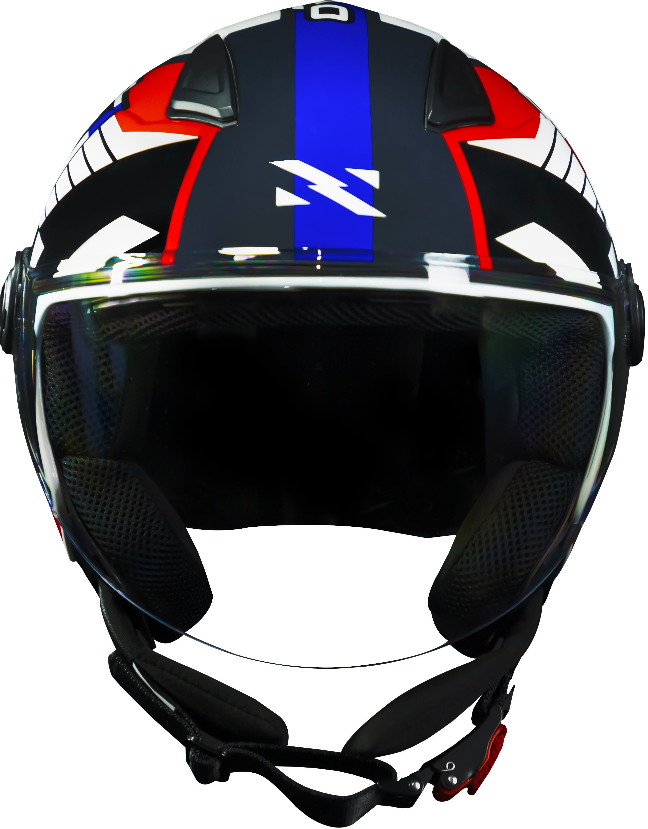 Capacete Norisk Orion R1 Branco Vermelho Azul