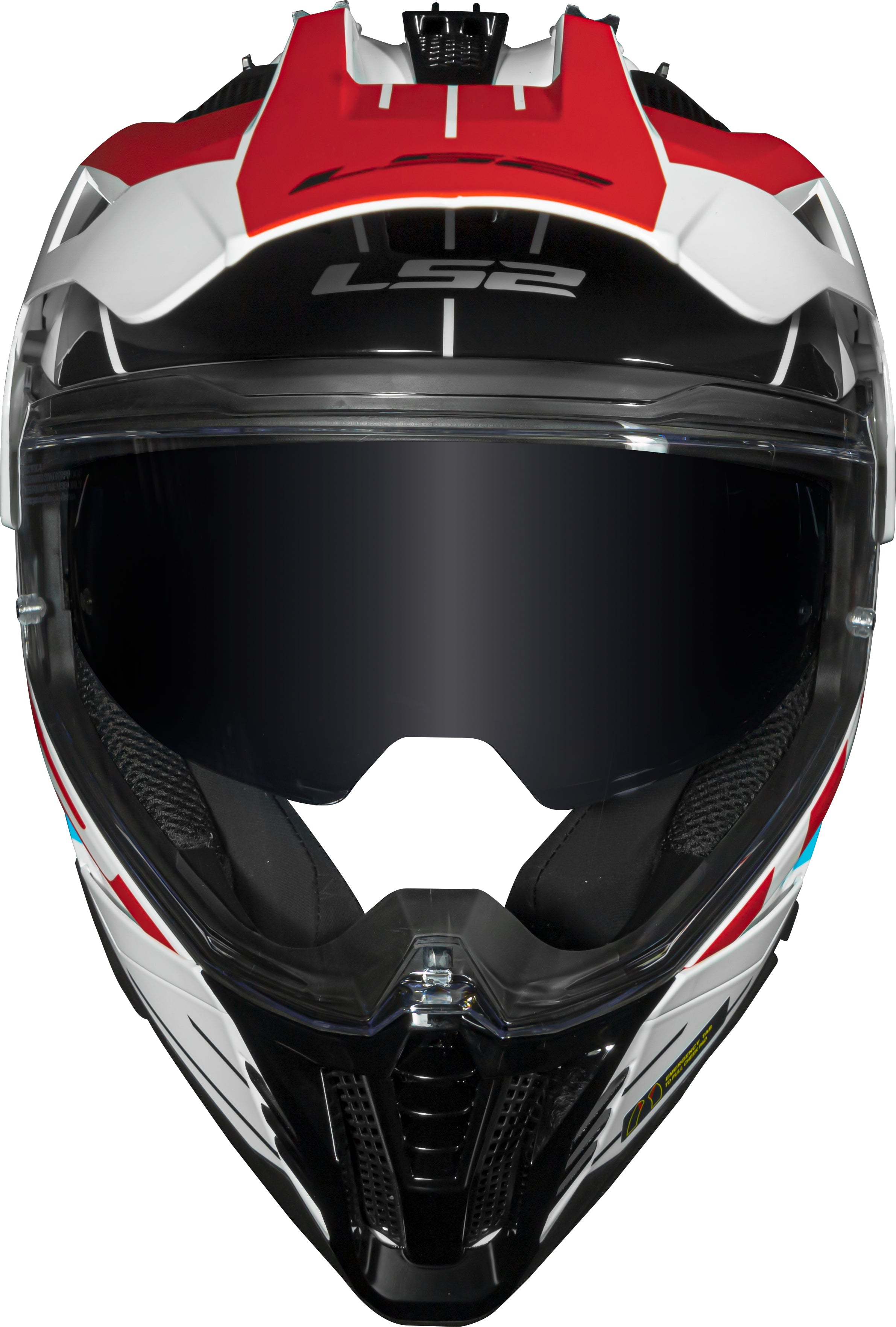 Capacete Ls2 Pioneer II Namib Branco Azul Vermelho