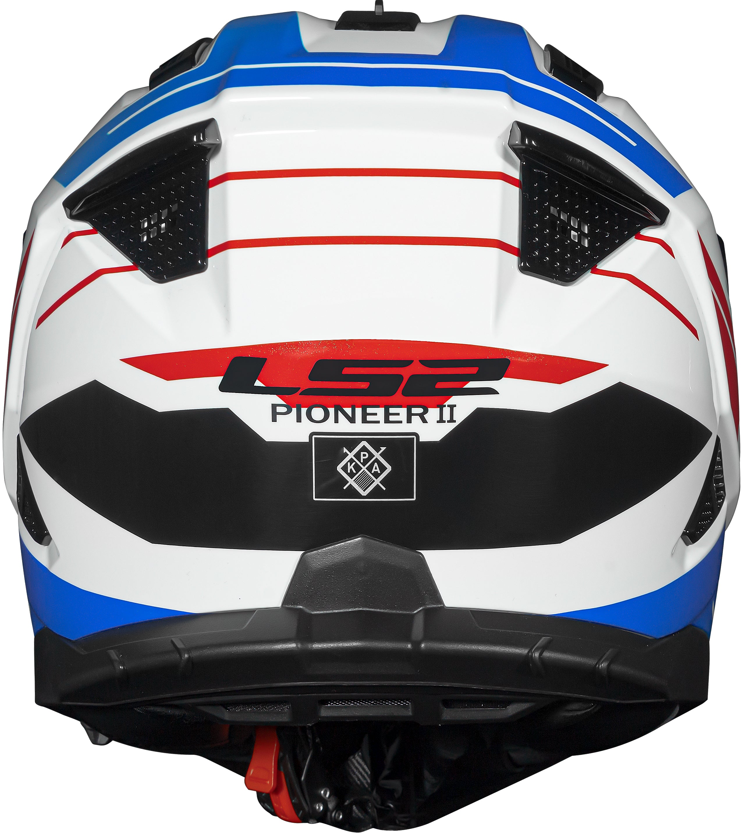 Capacete Ls2 Pioneer II Namib Branco Azul Vermelho