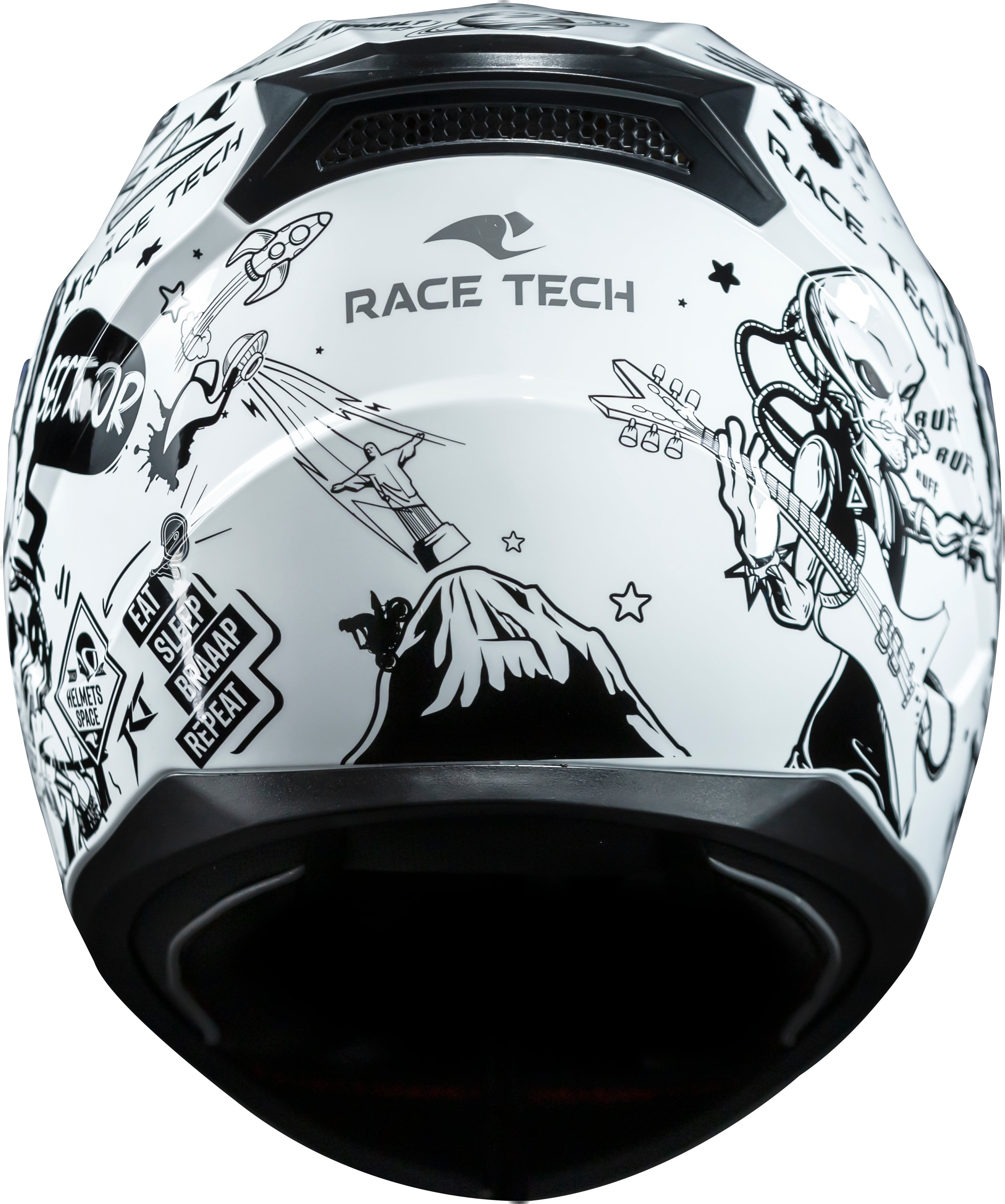 Capacete Race Tech Sector Sky Music Branco