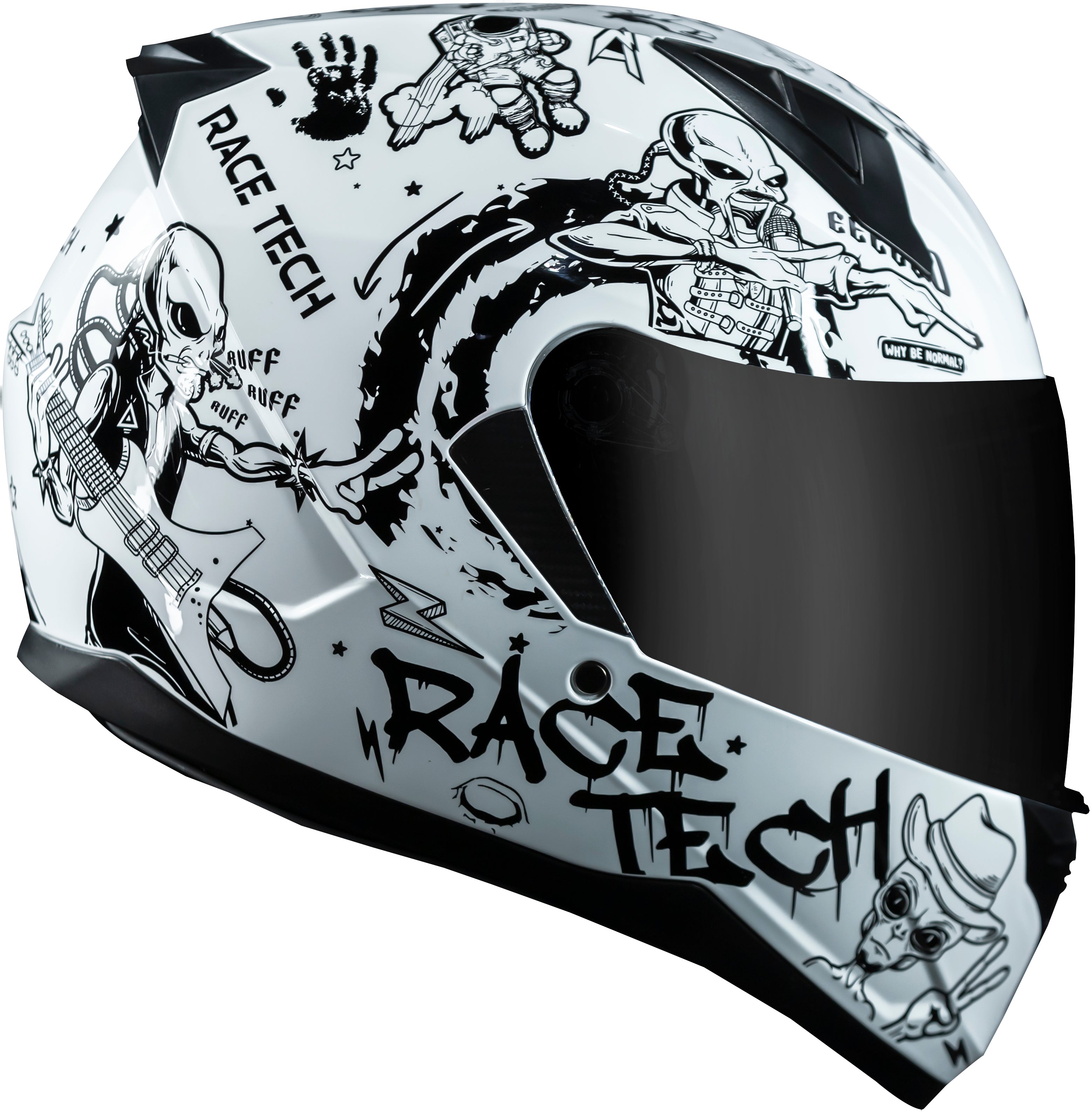 Capacete Race Tech Sector Sky Music Branco