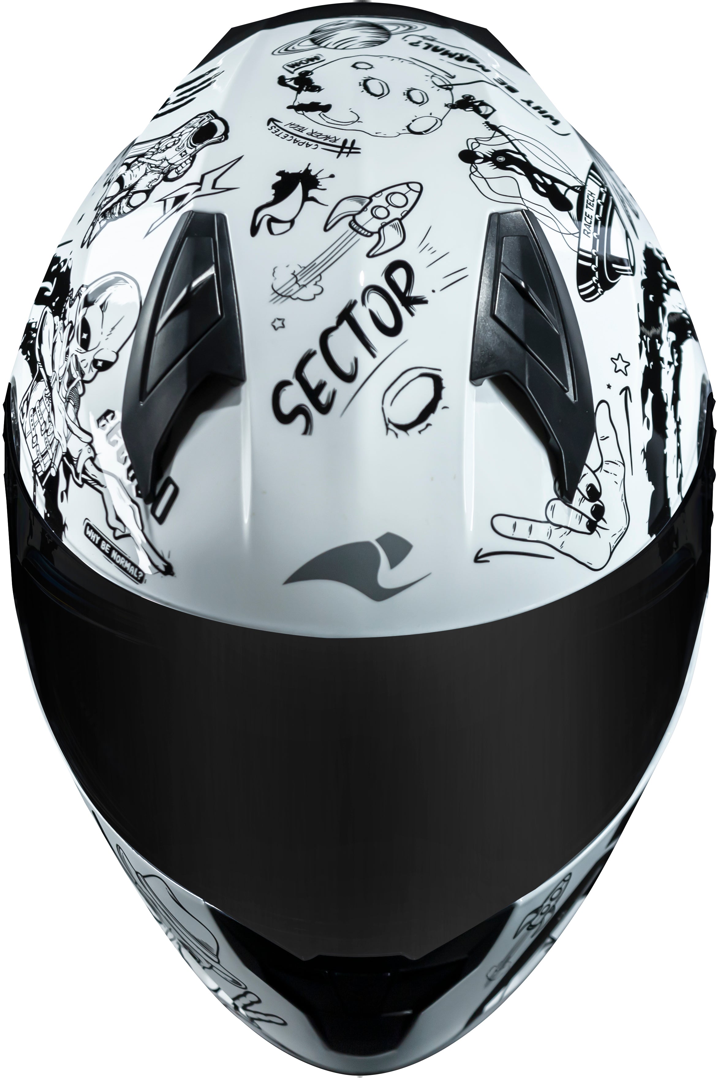 Capacete Race Tech Sector Sky Music Branco