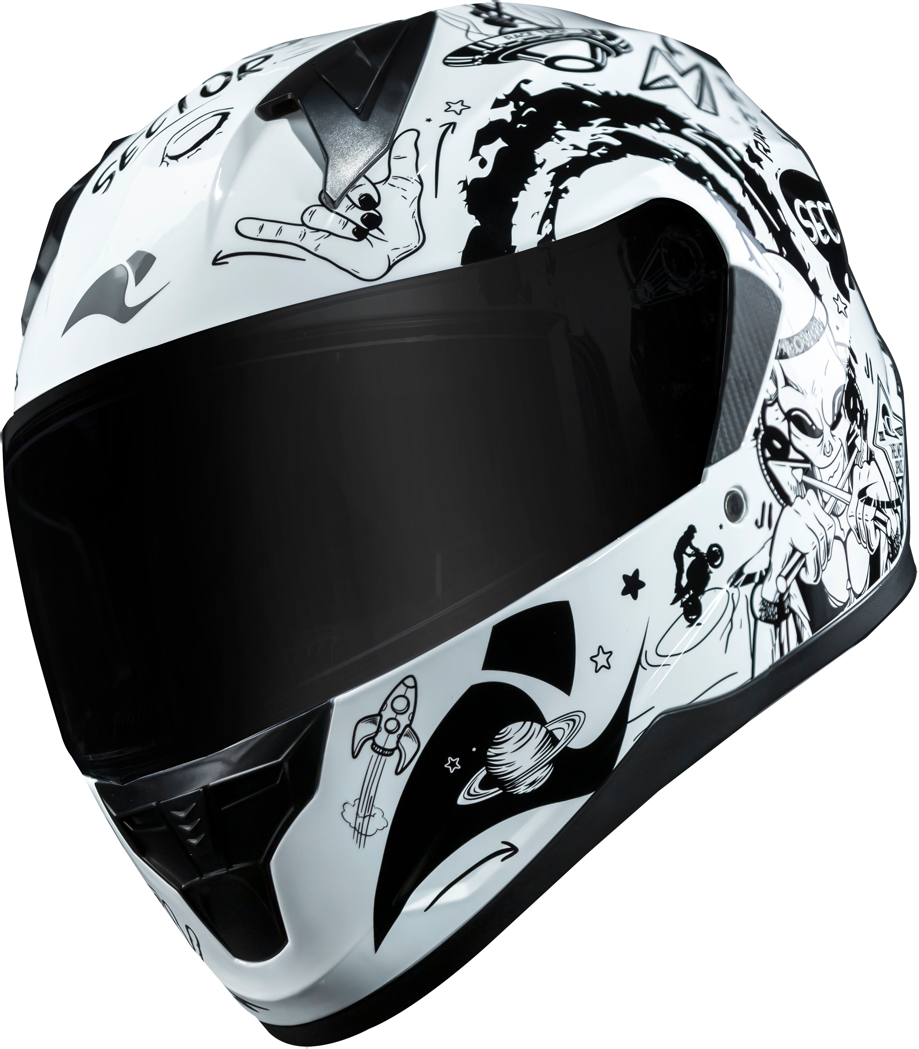 Capacete Race Tech Sector Sky Music Branco