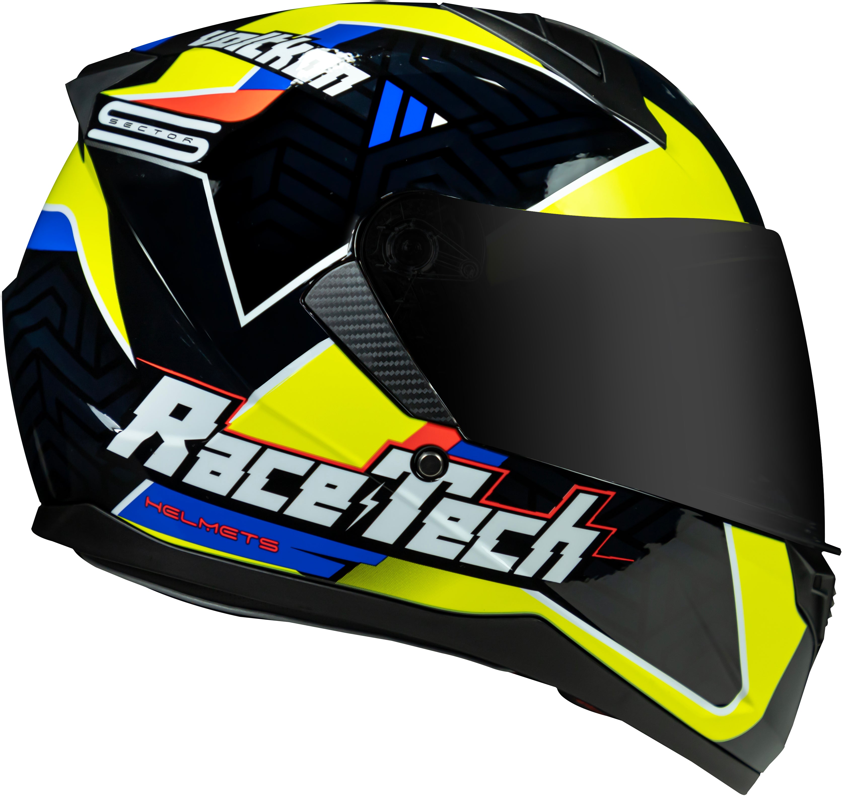Capacete Race Tech Sector Voltkon Preto Amarelo