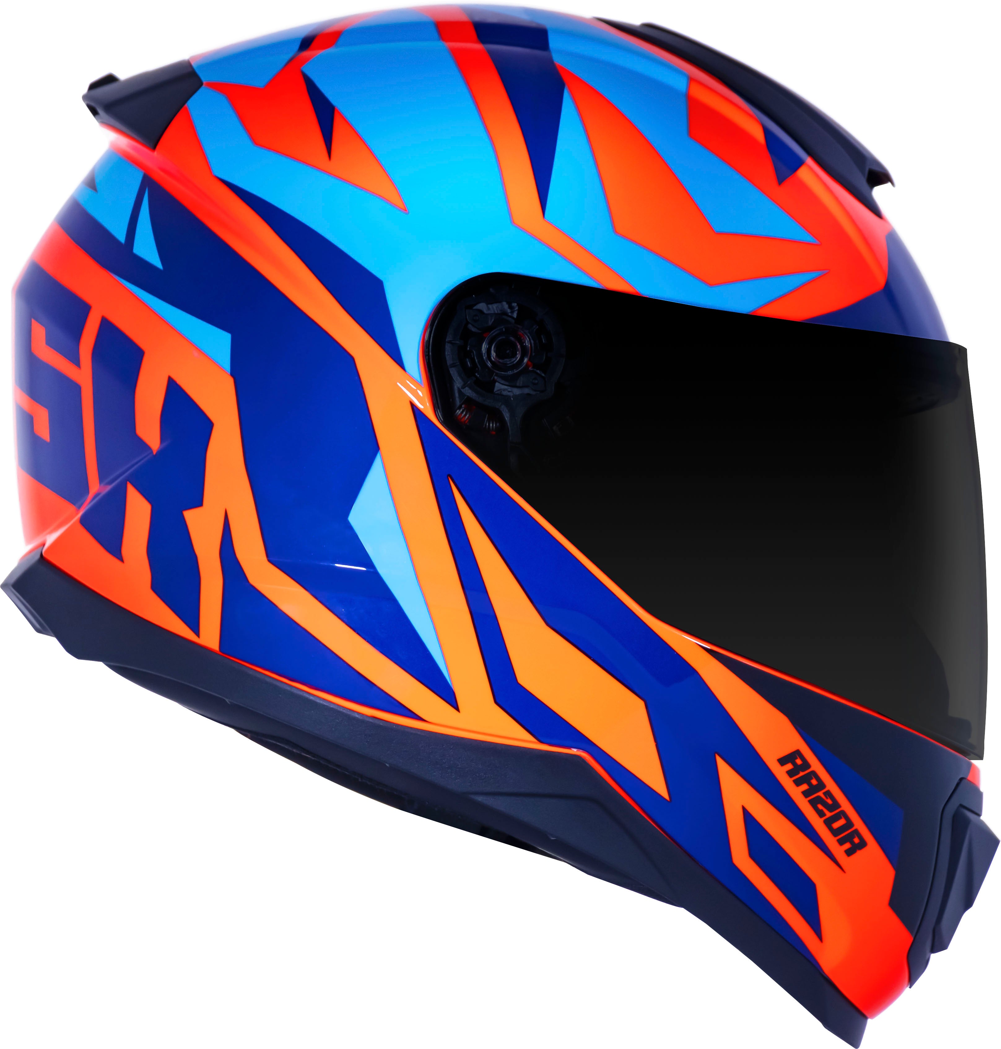 Capacete Norisk Razor Cutting Laranja Azul