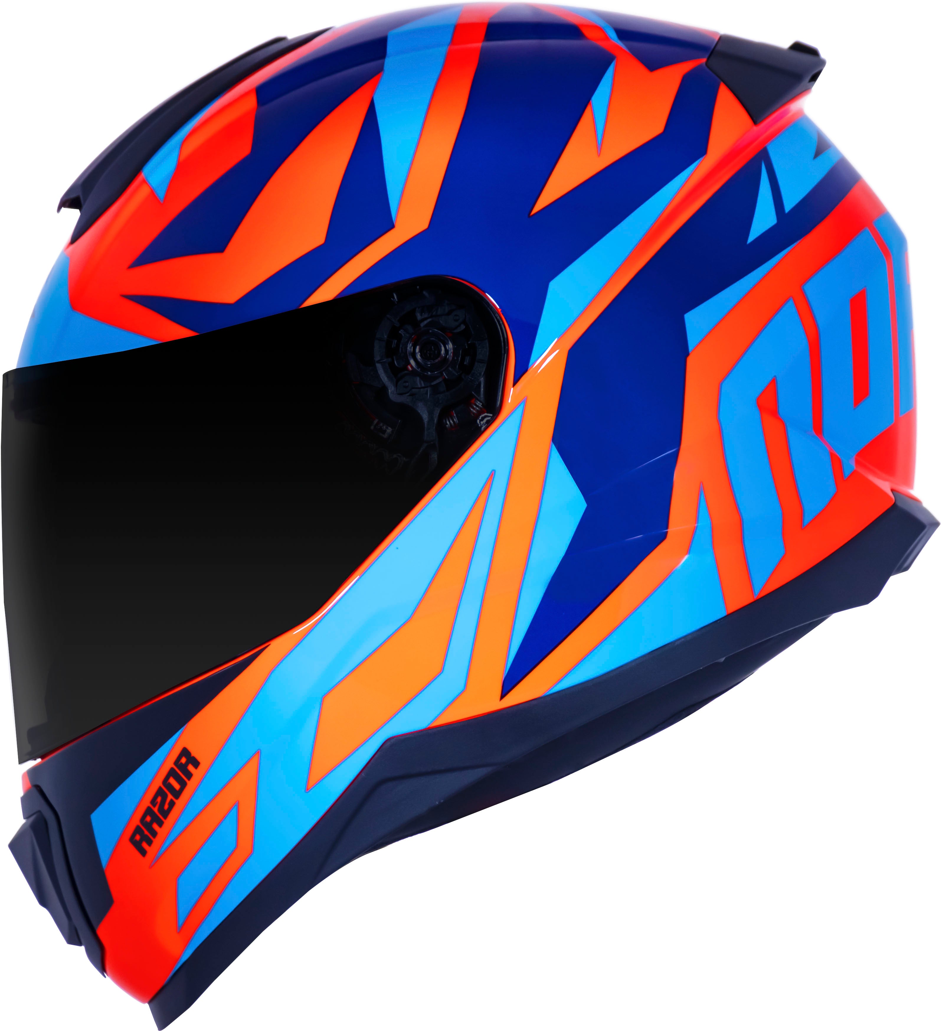 Capacete Norisk Razor Cutting Laranja Azul