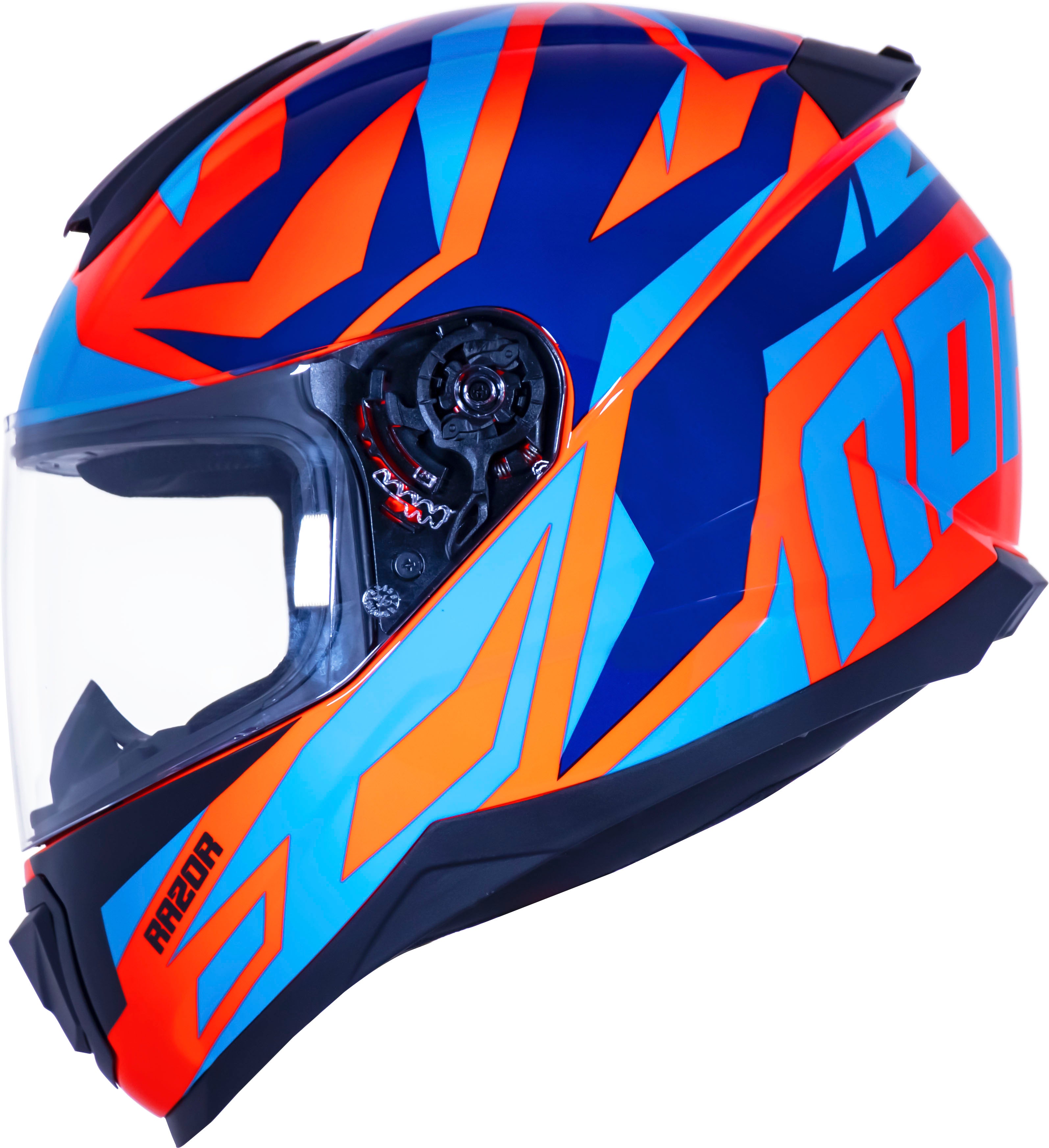 Capacete Norisk Razor Cutting Laranja Azul