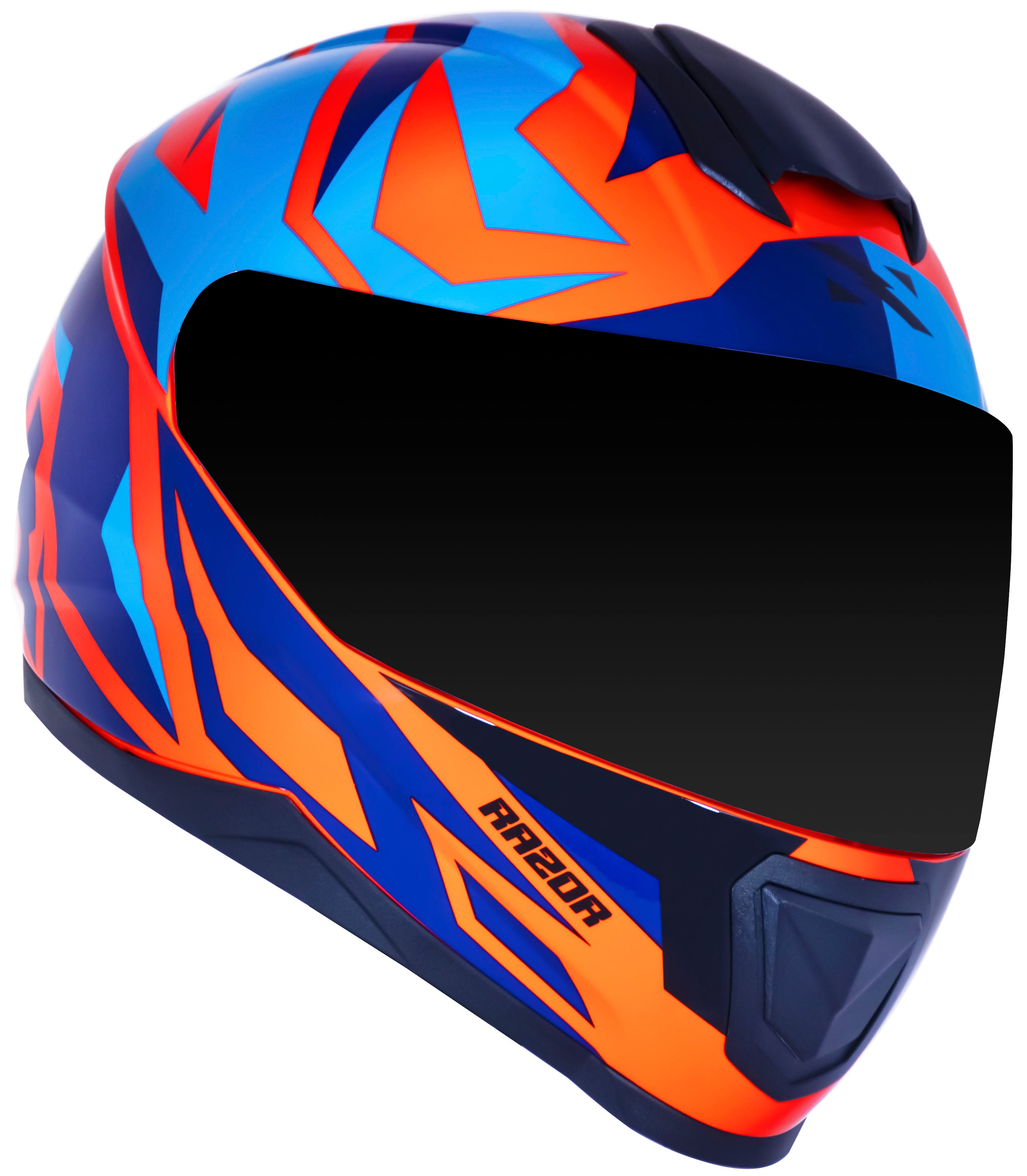Capacete Norisk Razor Cutting Laranja Azul