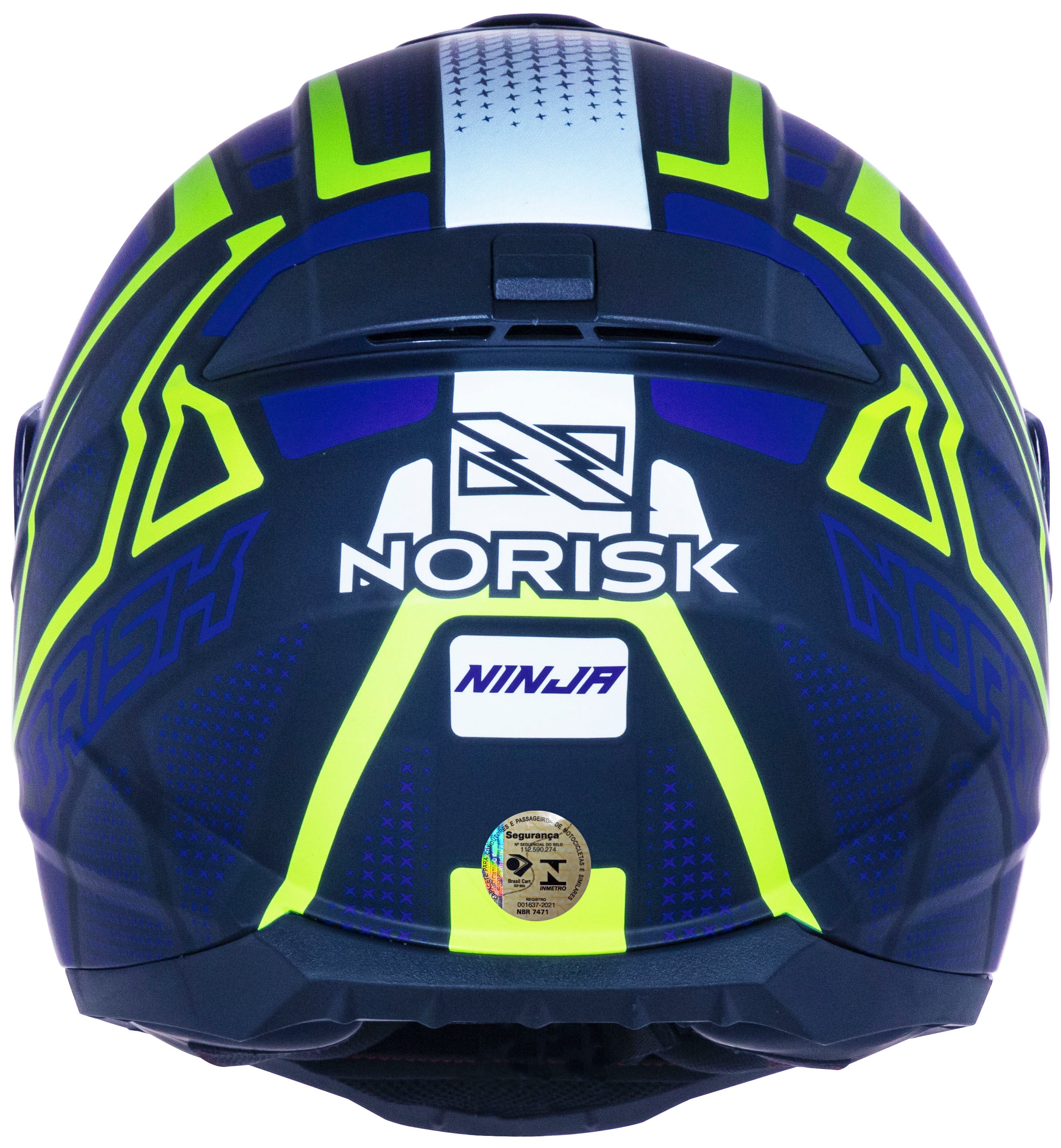 Capacete Norisk Razor Ninja Azul Amarelo
