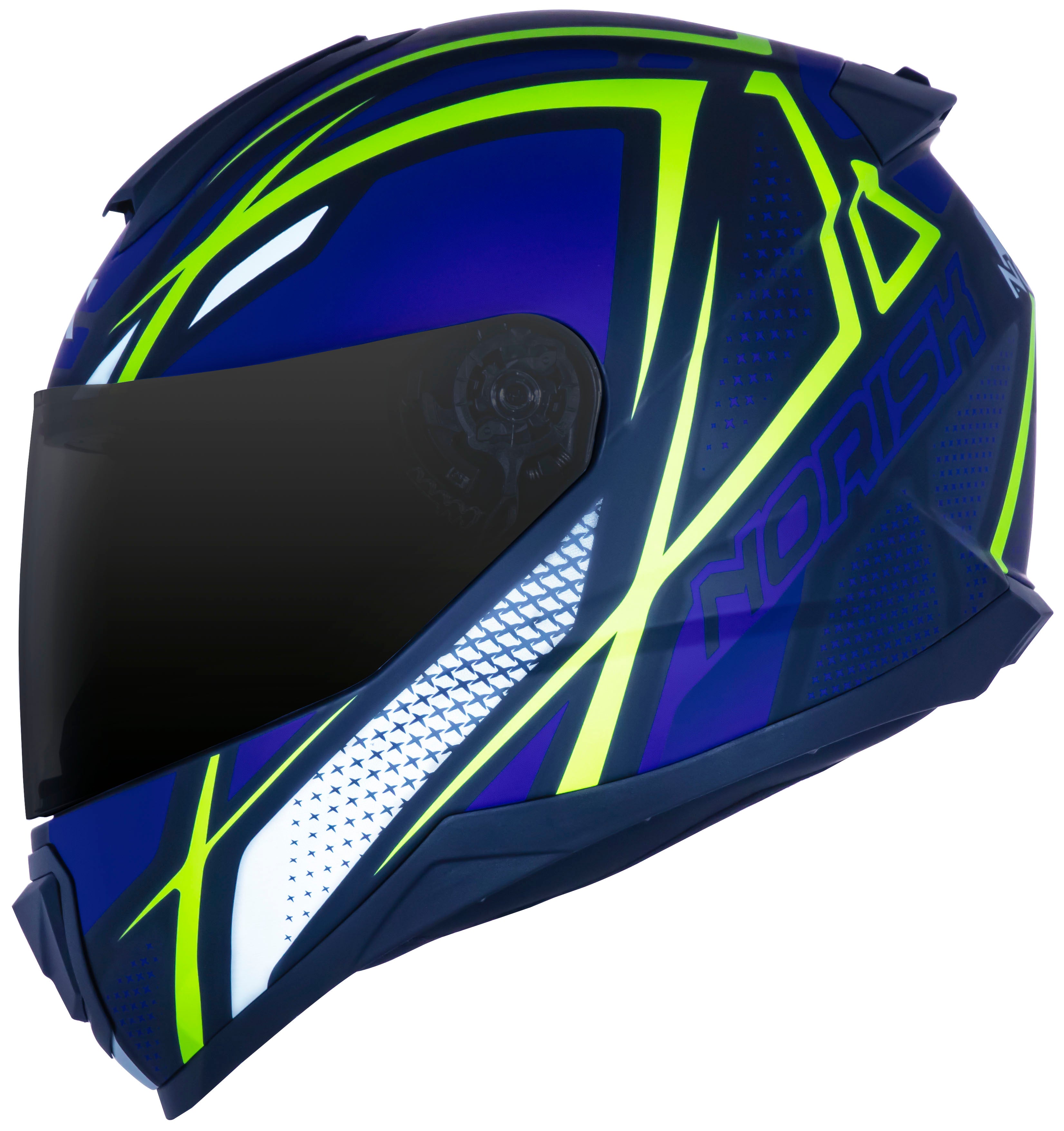 Capacete Norisk Razor Ninja Azul Amarelo