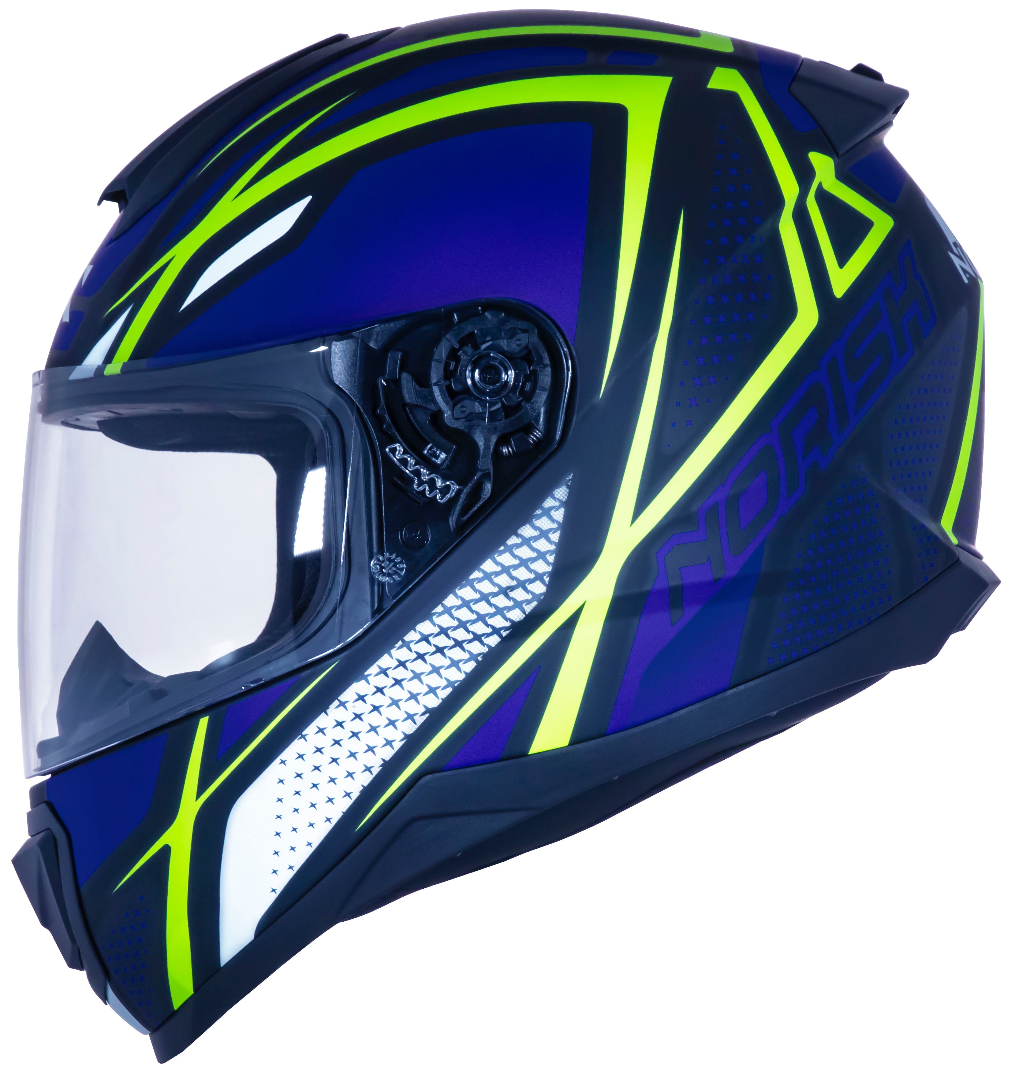 Capacete Norisk Razor Ninja Azul Amarelo
