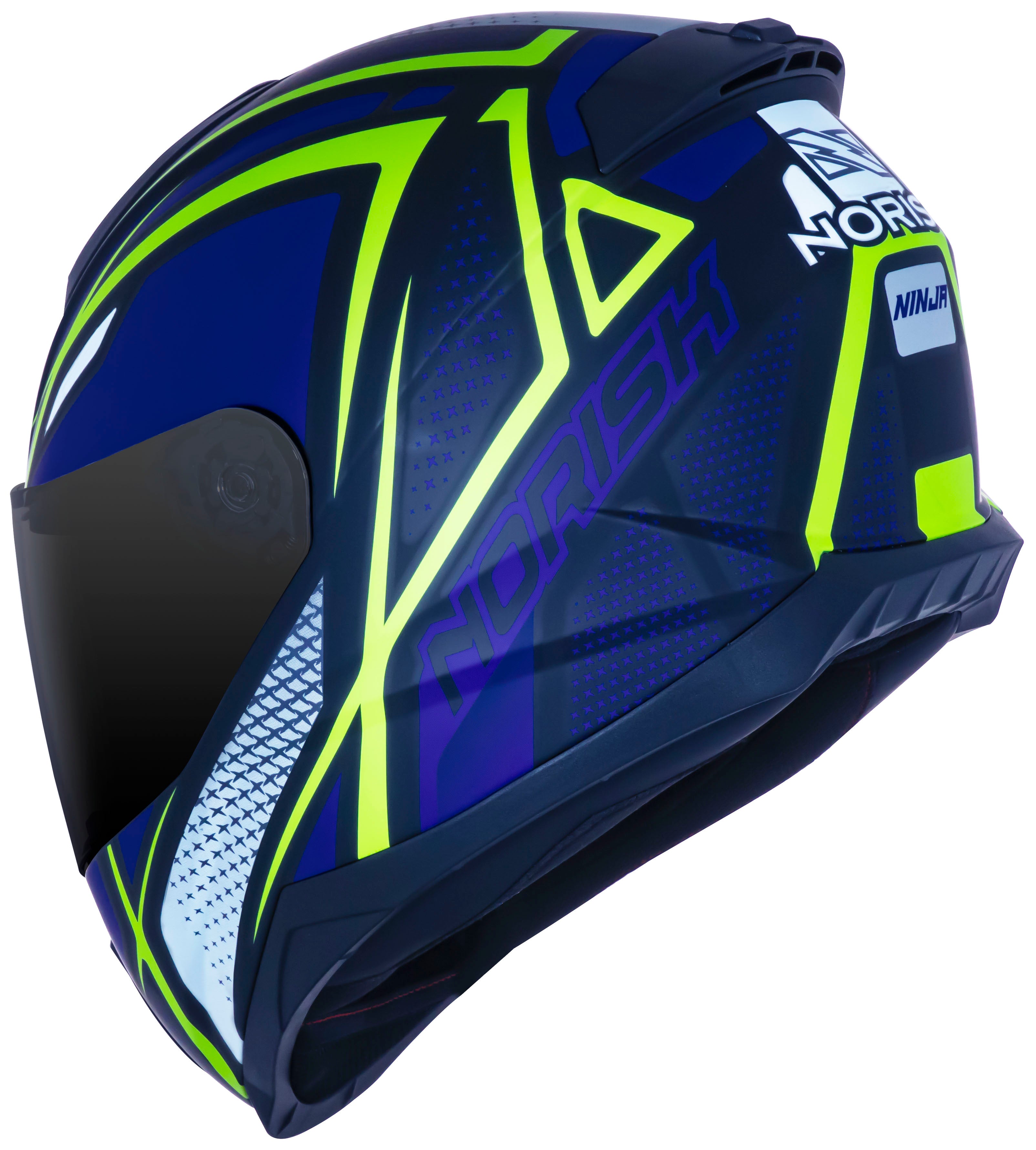 Capacete Norisk Razor Ninja Azul Amarelo