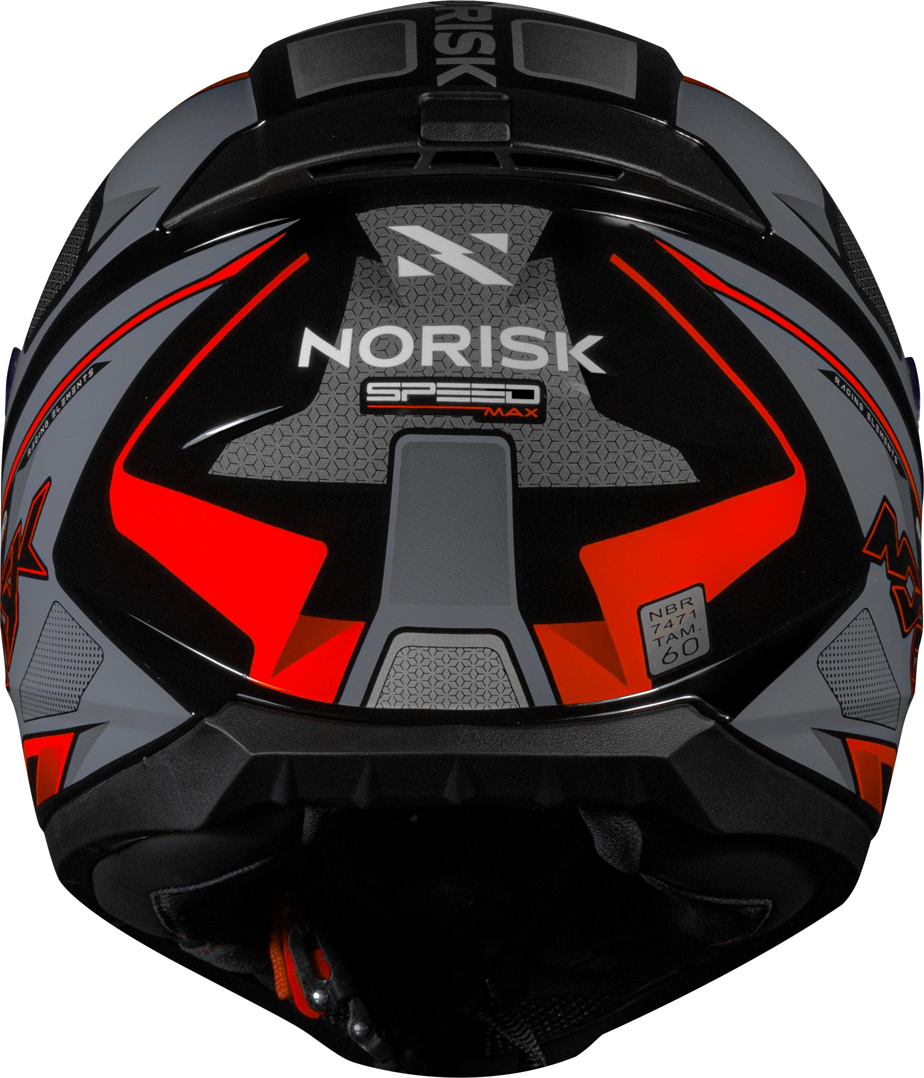 Capacete Norisk Razor Speed Max Cinza Vermelho