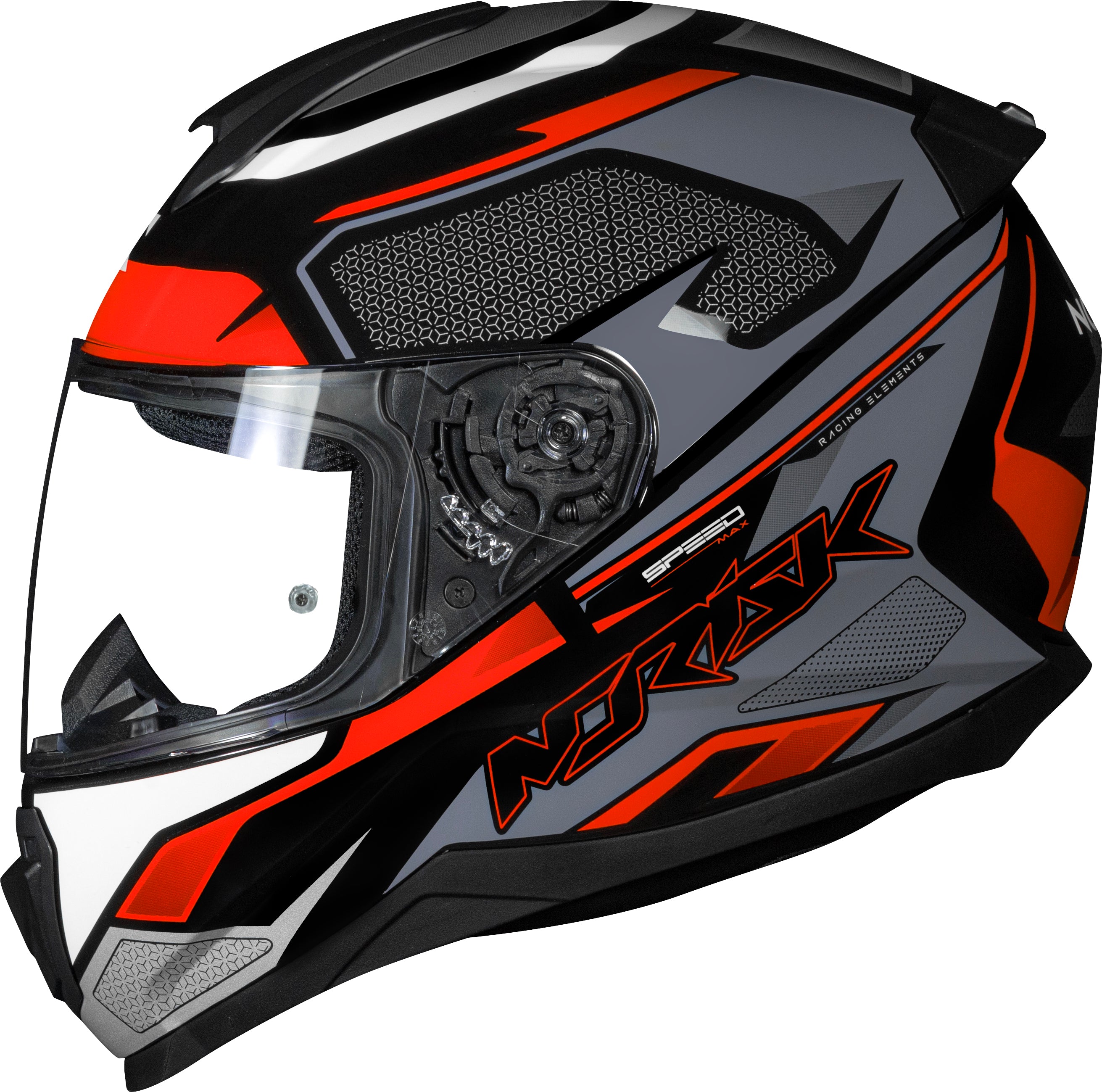 Capacete Norisk Razor Speed Max Cinza Vermelho
