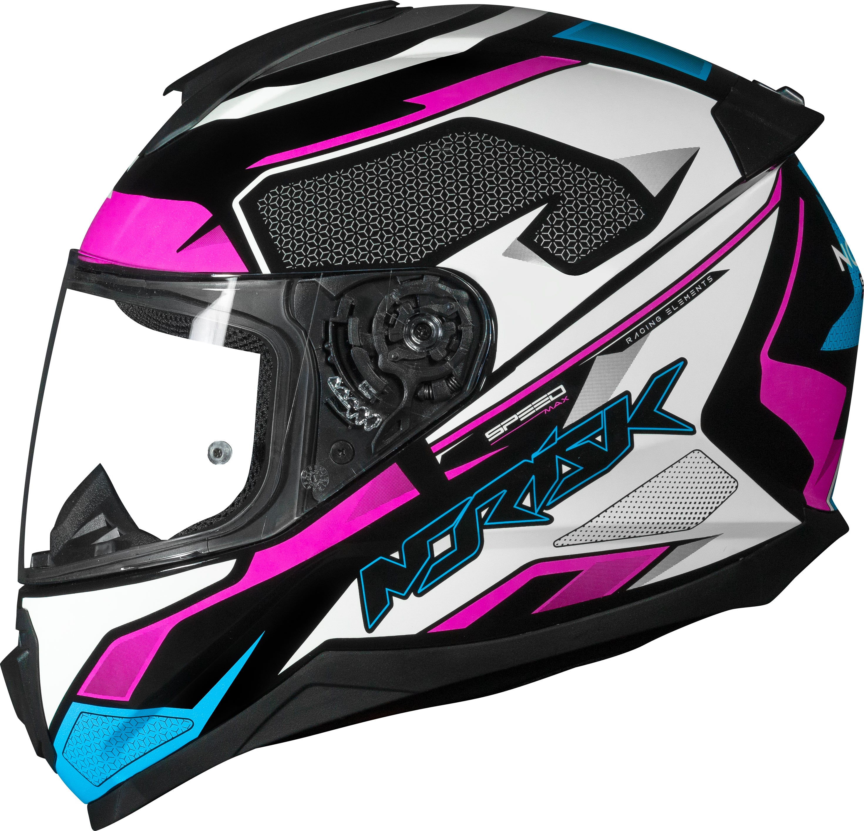 Capacete Norisk Razor Speed Max Rosa Azul
