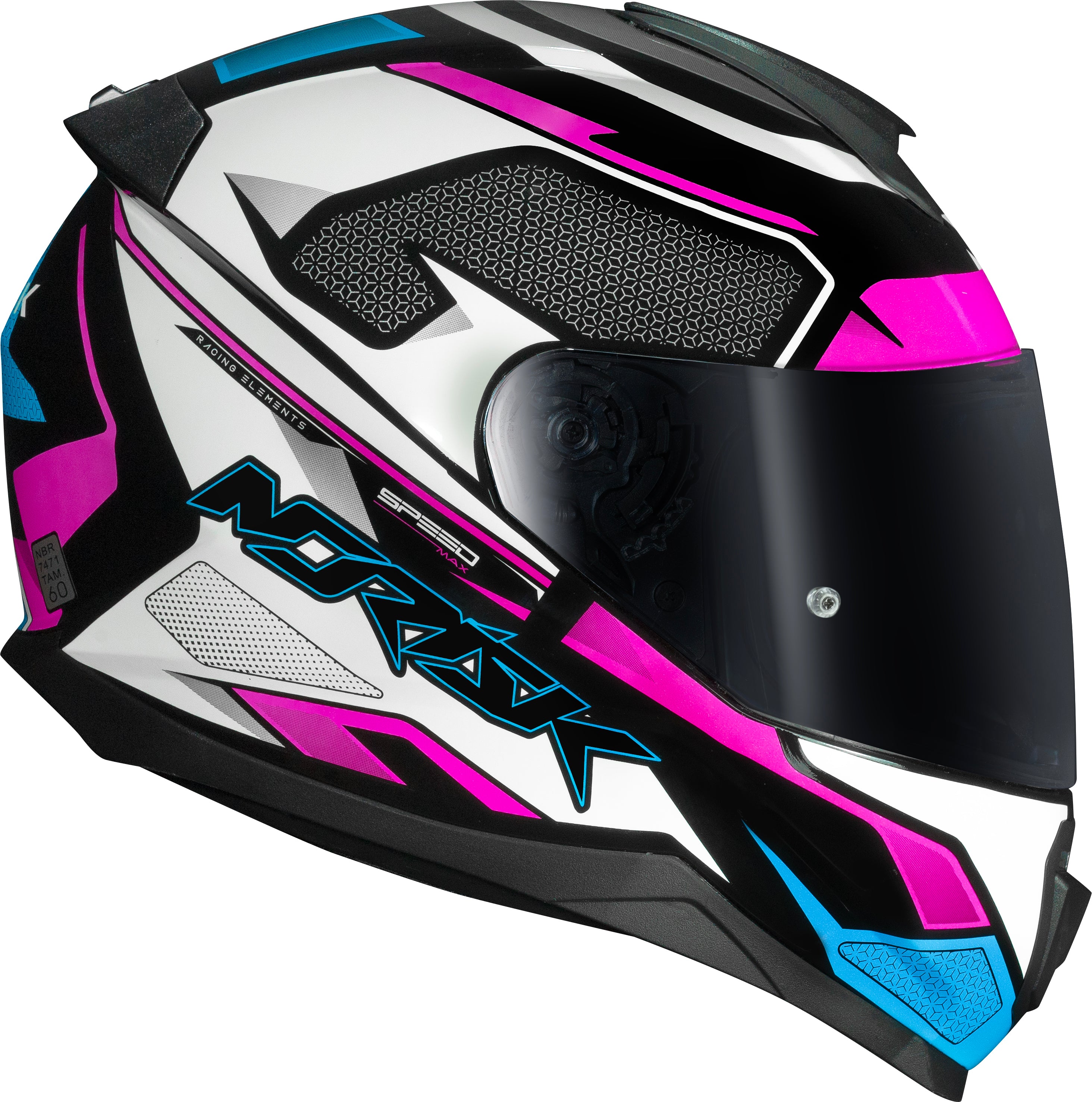 Capacete Norisk Razor Speed Max Rosa Azul