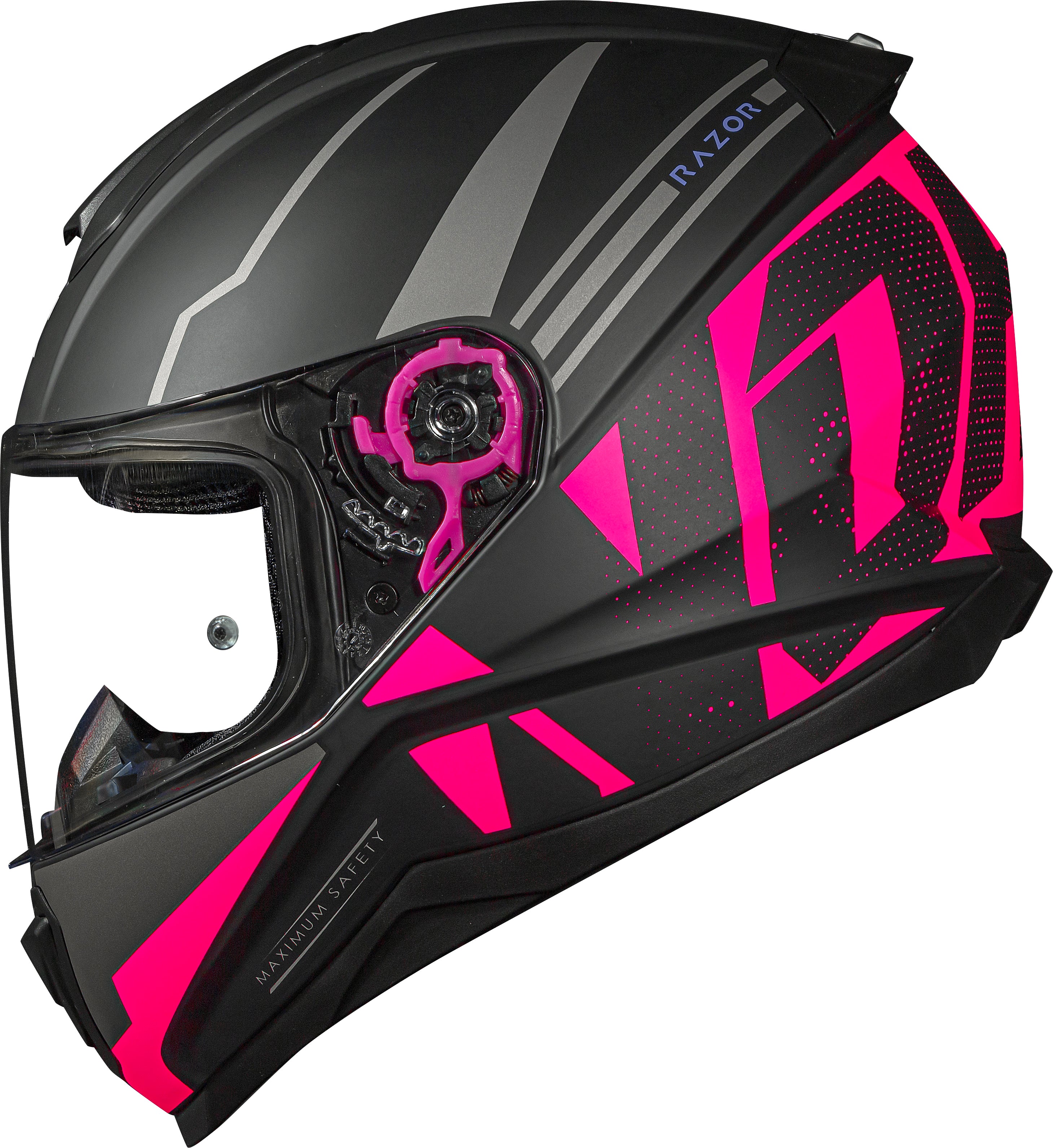 Capacete Norisk Razor Full Matte Preto Rosa