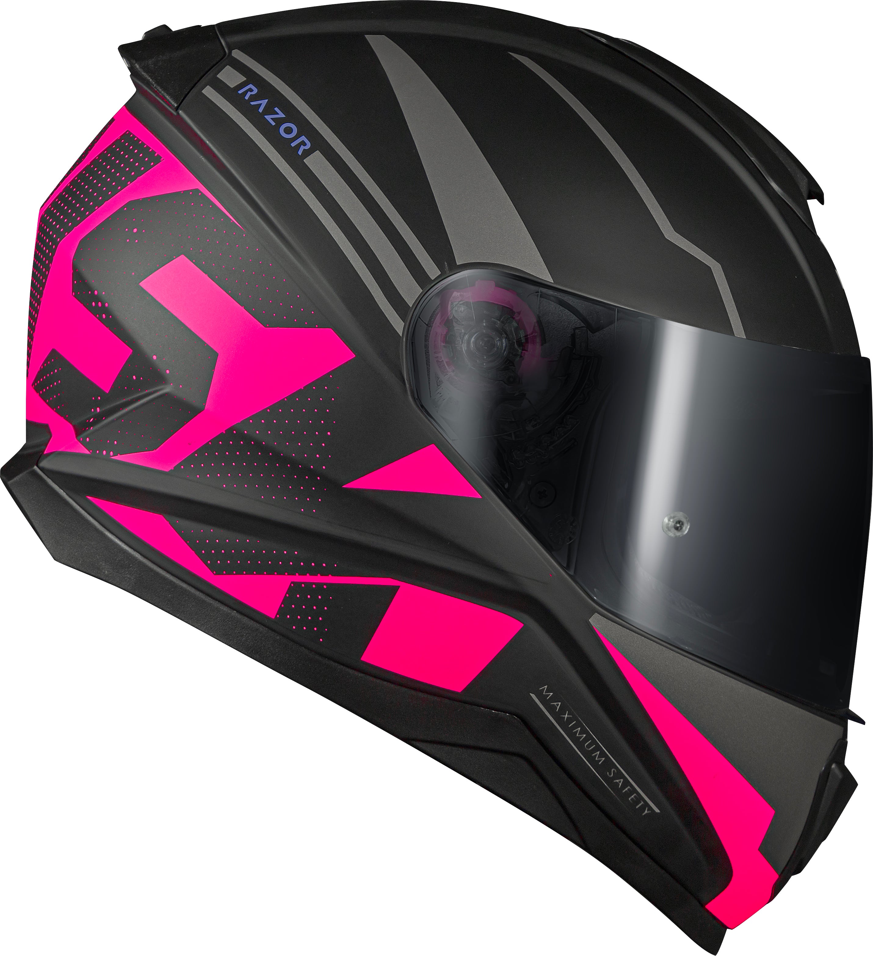 Capacete Norisk Razor Full Matte Preto Rosa