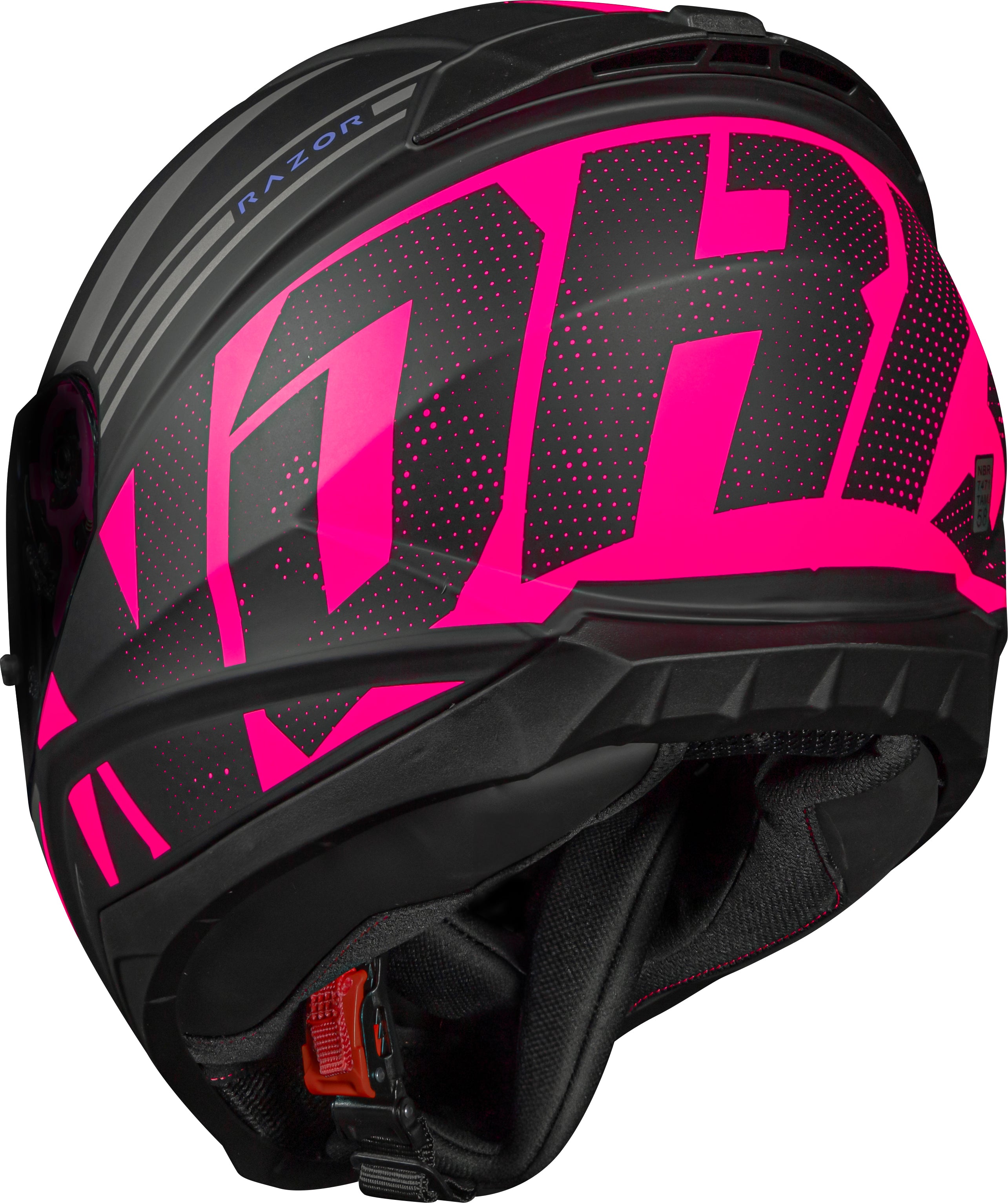 Capacete Norisk Razor Full Matte Preto Rosa