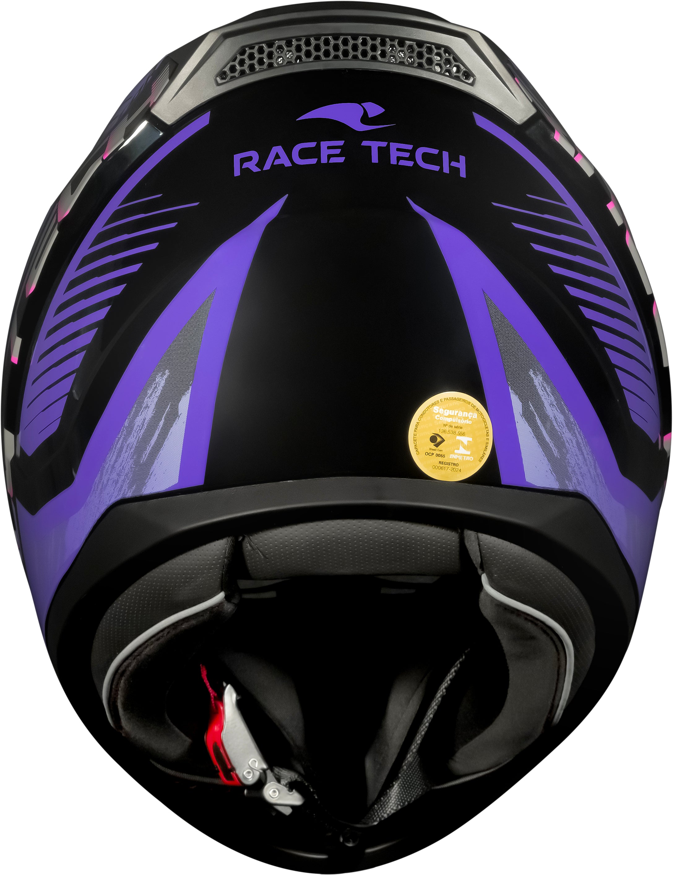 Capacete Race Tech Sector Slash Preto Roxo