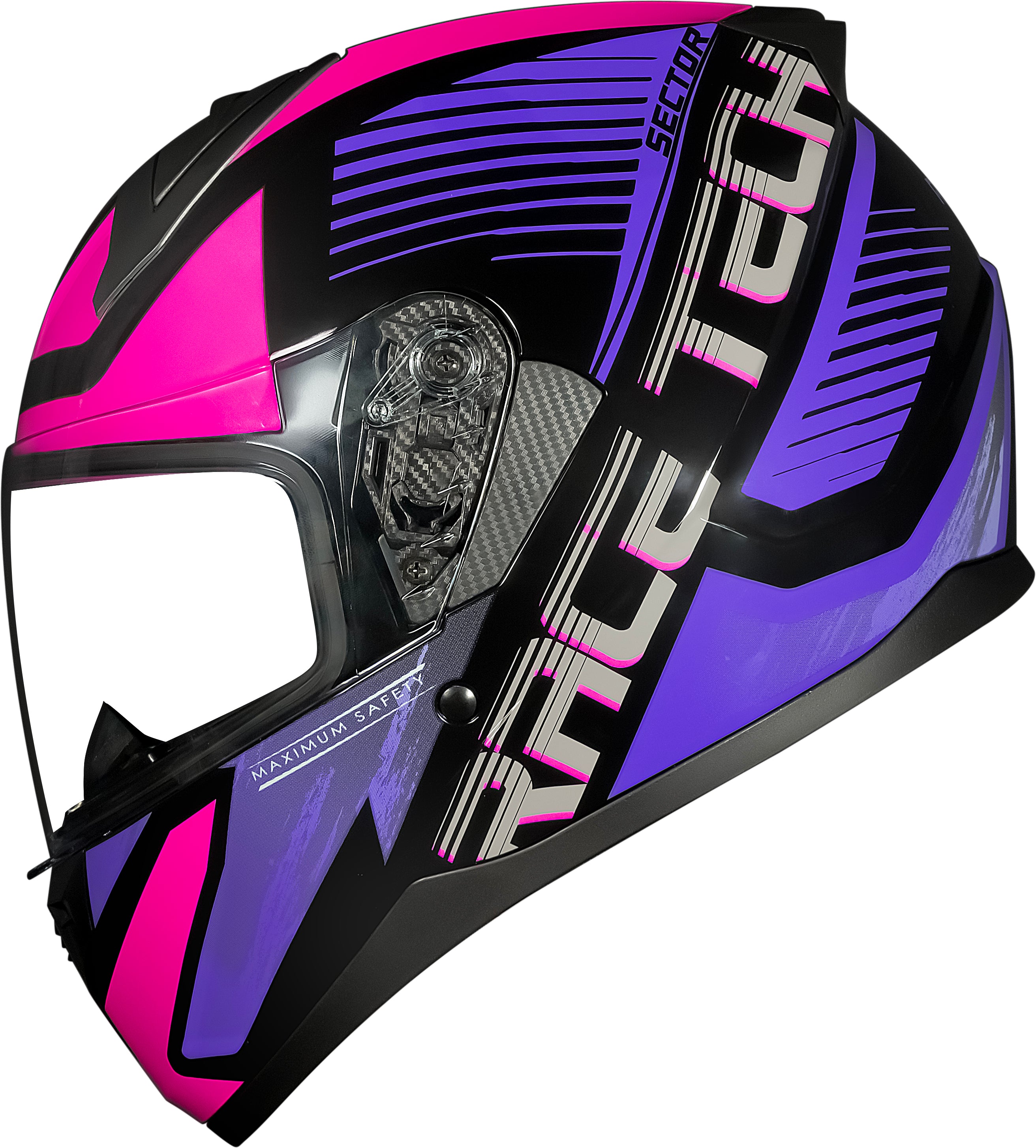 Capacete Race Tech Sector Slash Preto Roxo