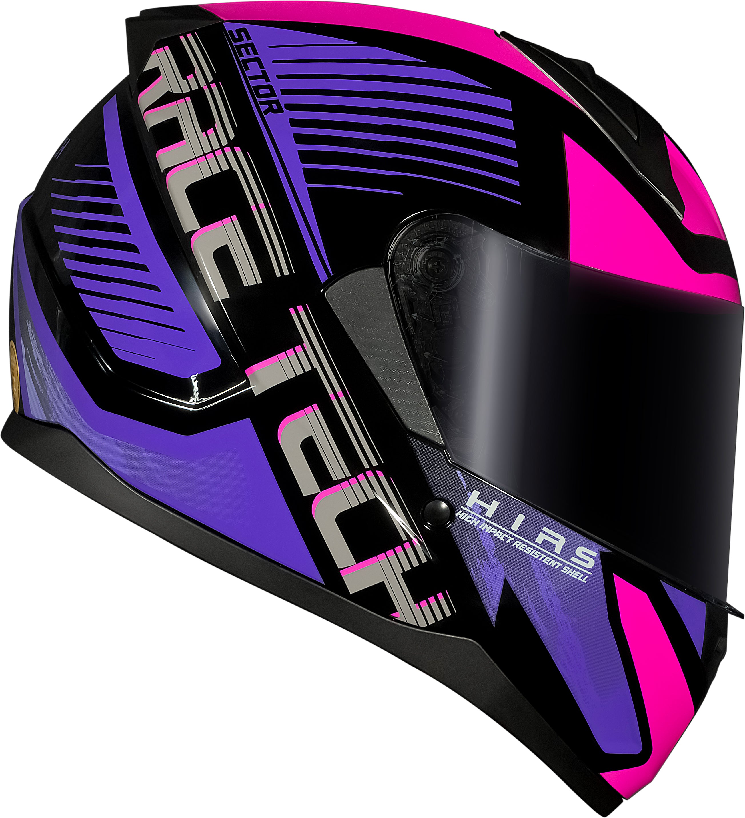 Capacete Race Tech Sector Slash Preto Roxo