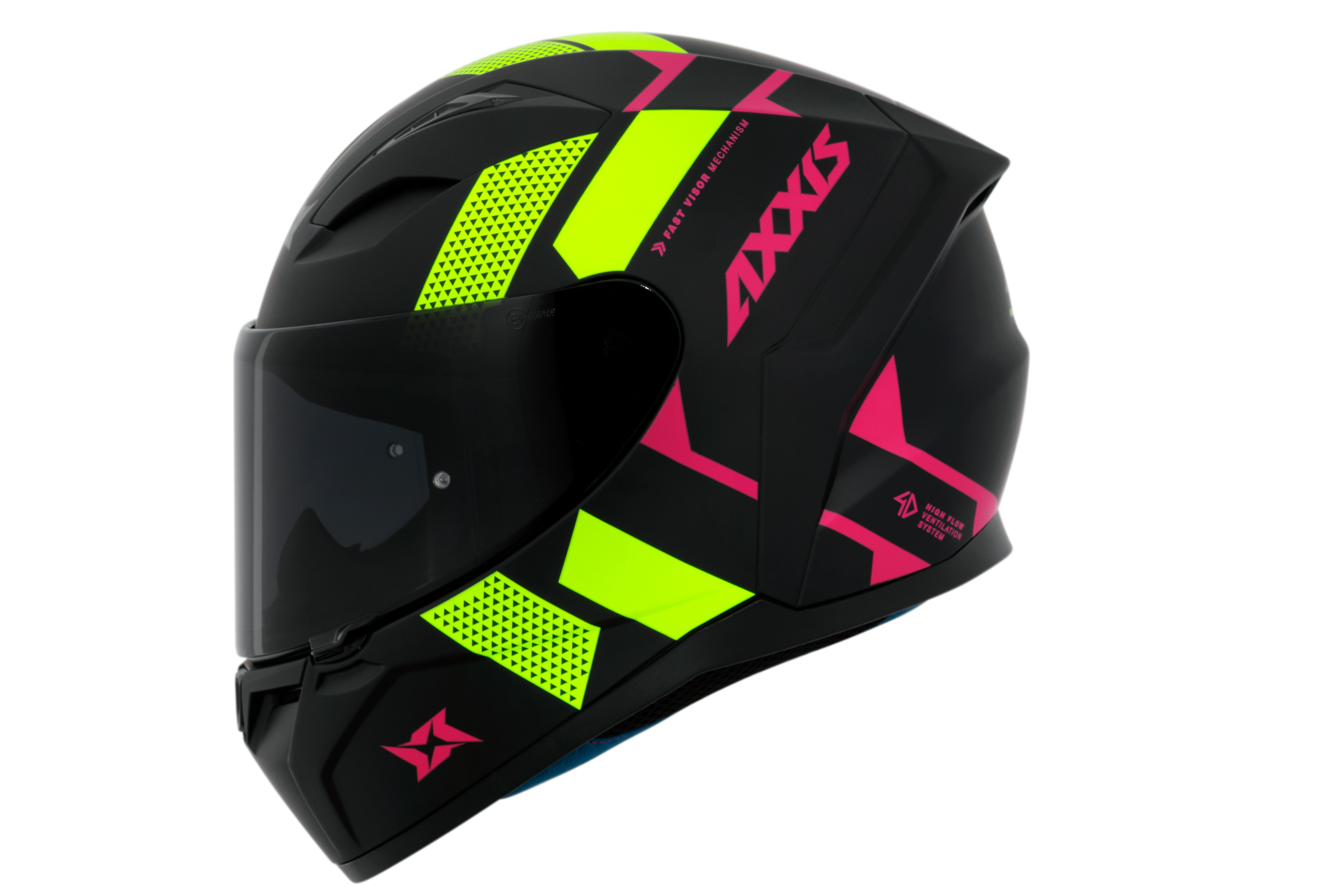 Capacete Axxis Segment Squame A3 Amarello Flourescente Matte