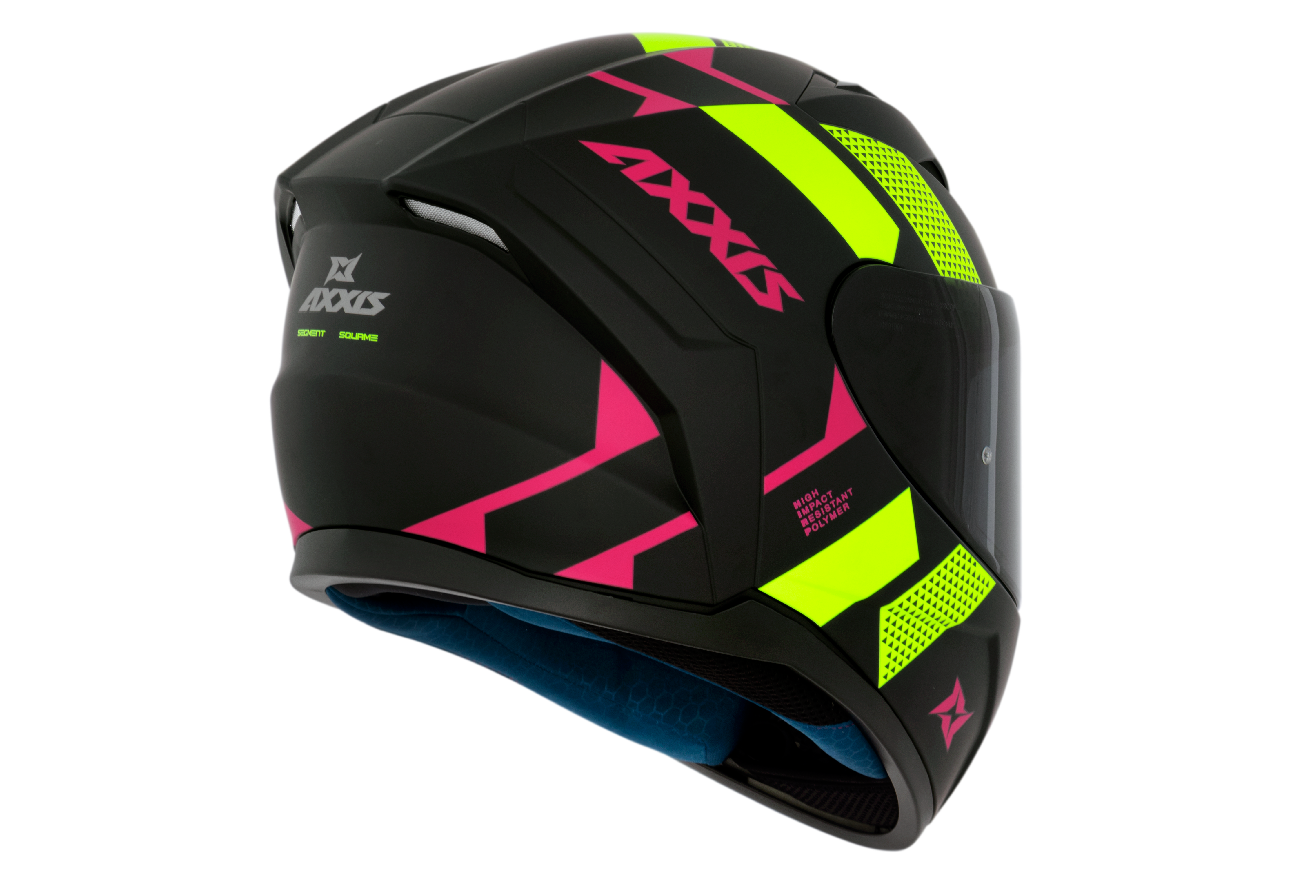 Capacete Axxis Segment Squame A3 Amarello Flourescente Matte