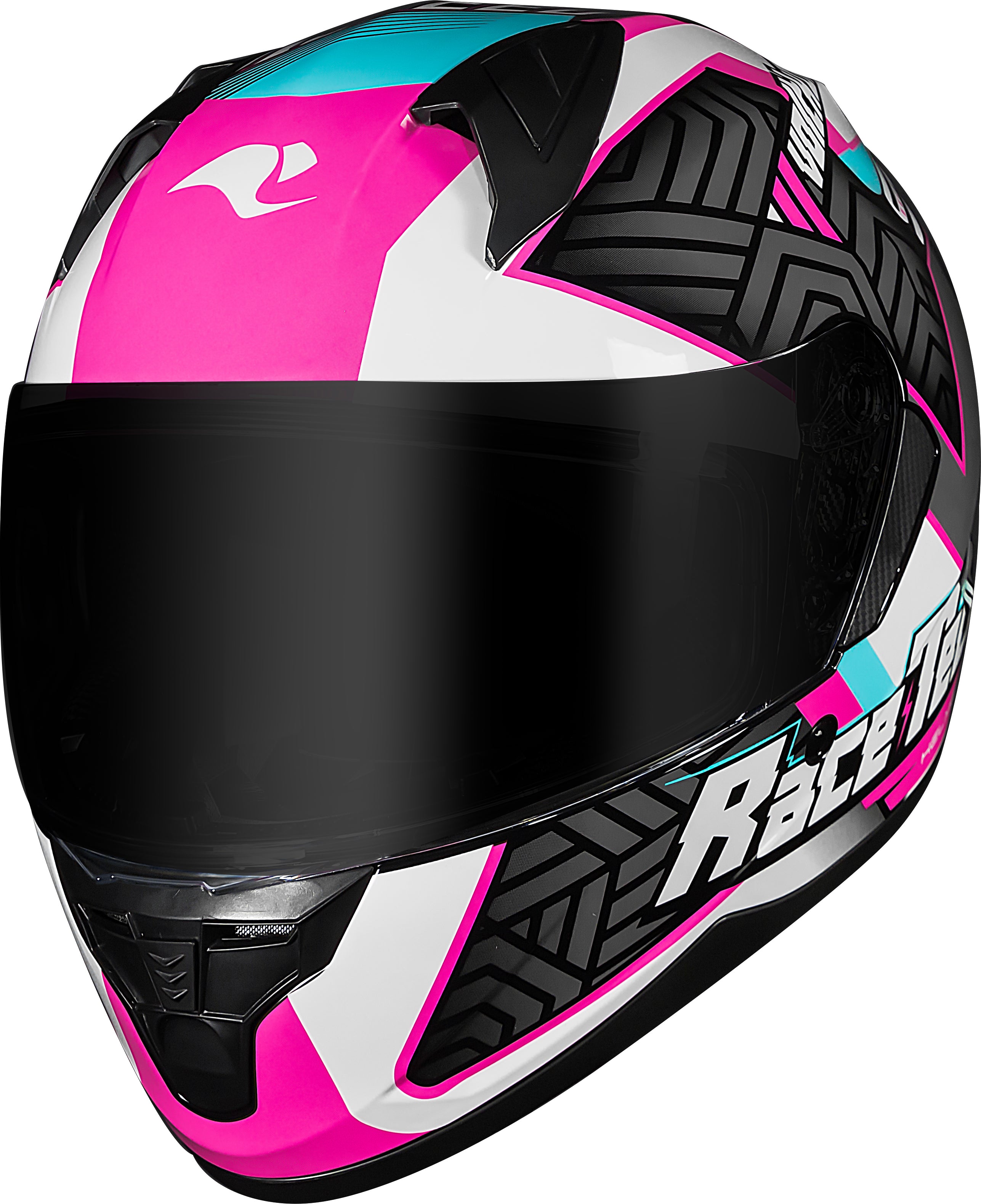 Capacete Race Tech Sector Voltkon Branco Rosa