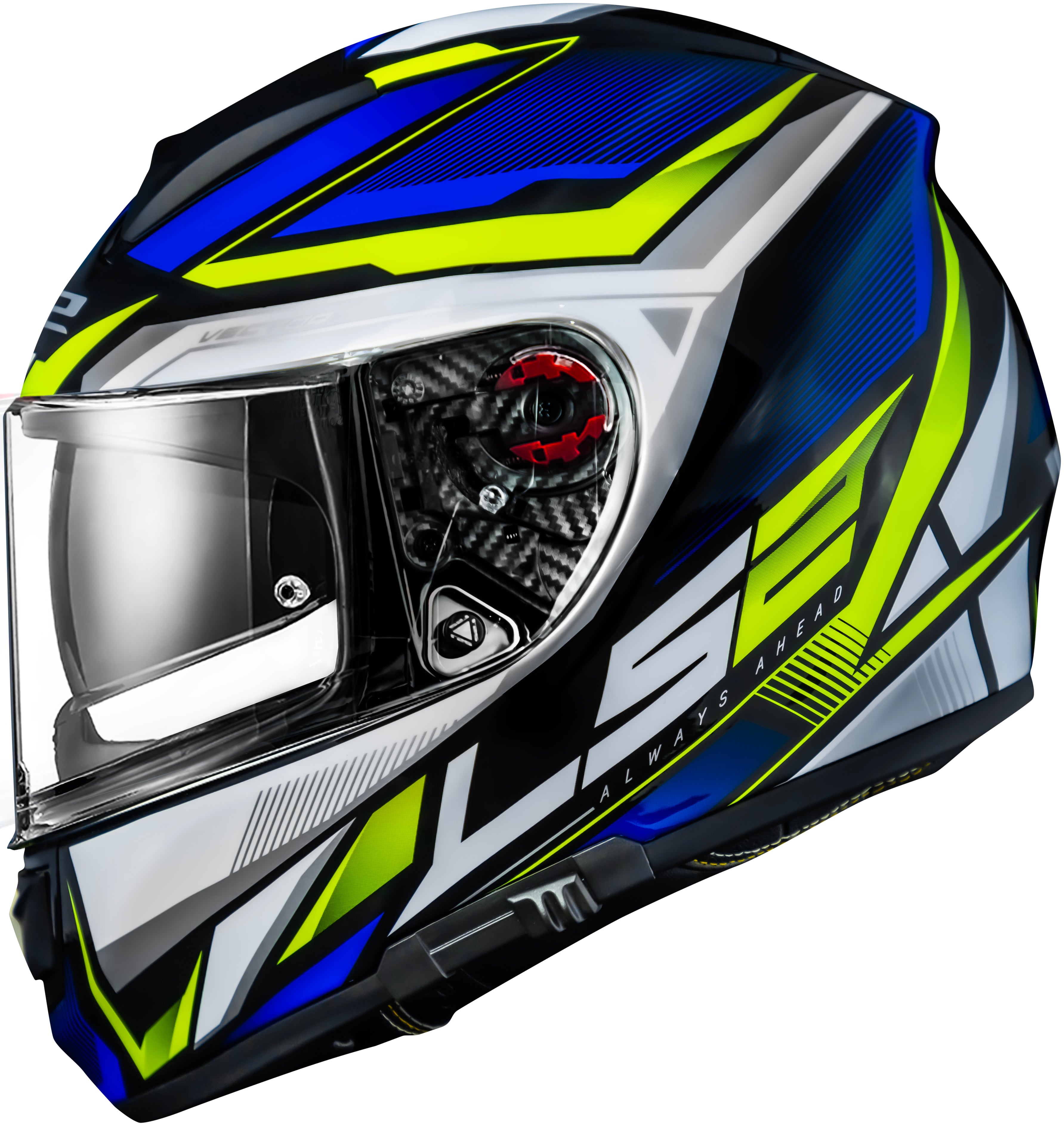 Capacete Ls2 Vector ff397 Rider Cinza Prata Amarelo