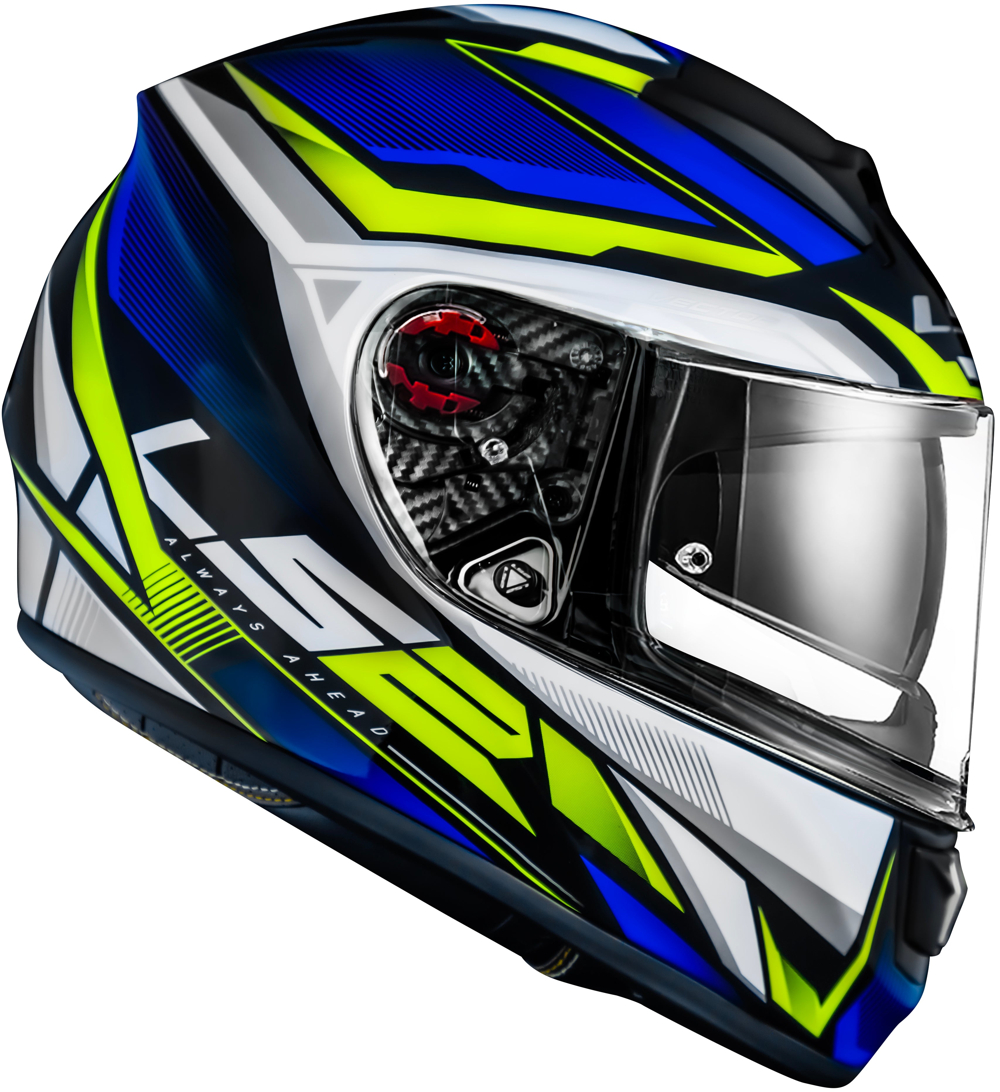 Capacete Ls2 Vector ff397 Rider Cinza Prata Amarelo