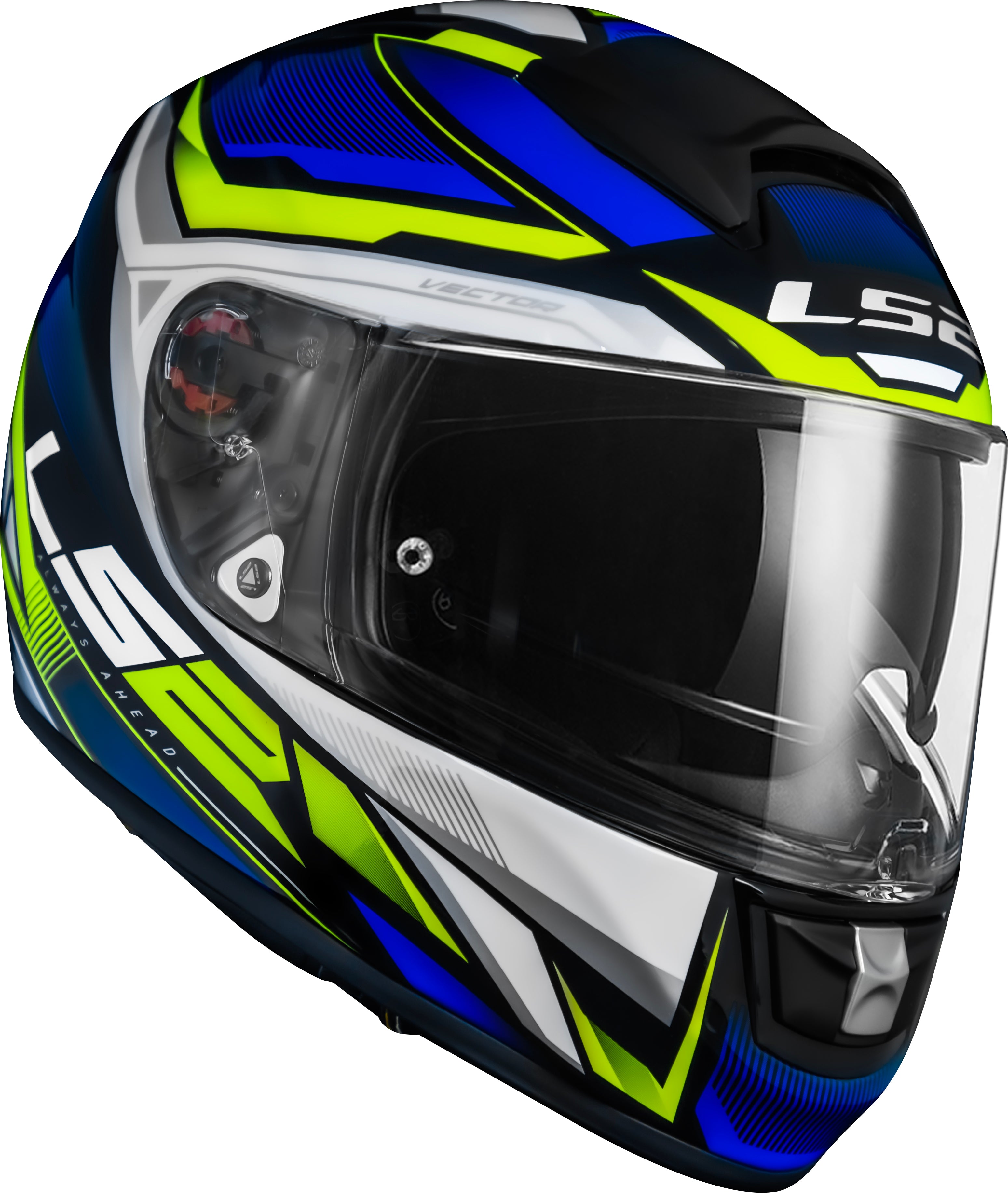 Capacete Ls2 Vector ff397 Rider Cinza Prata Amarelo