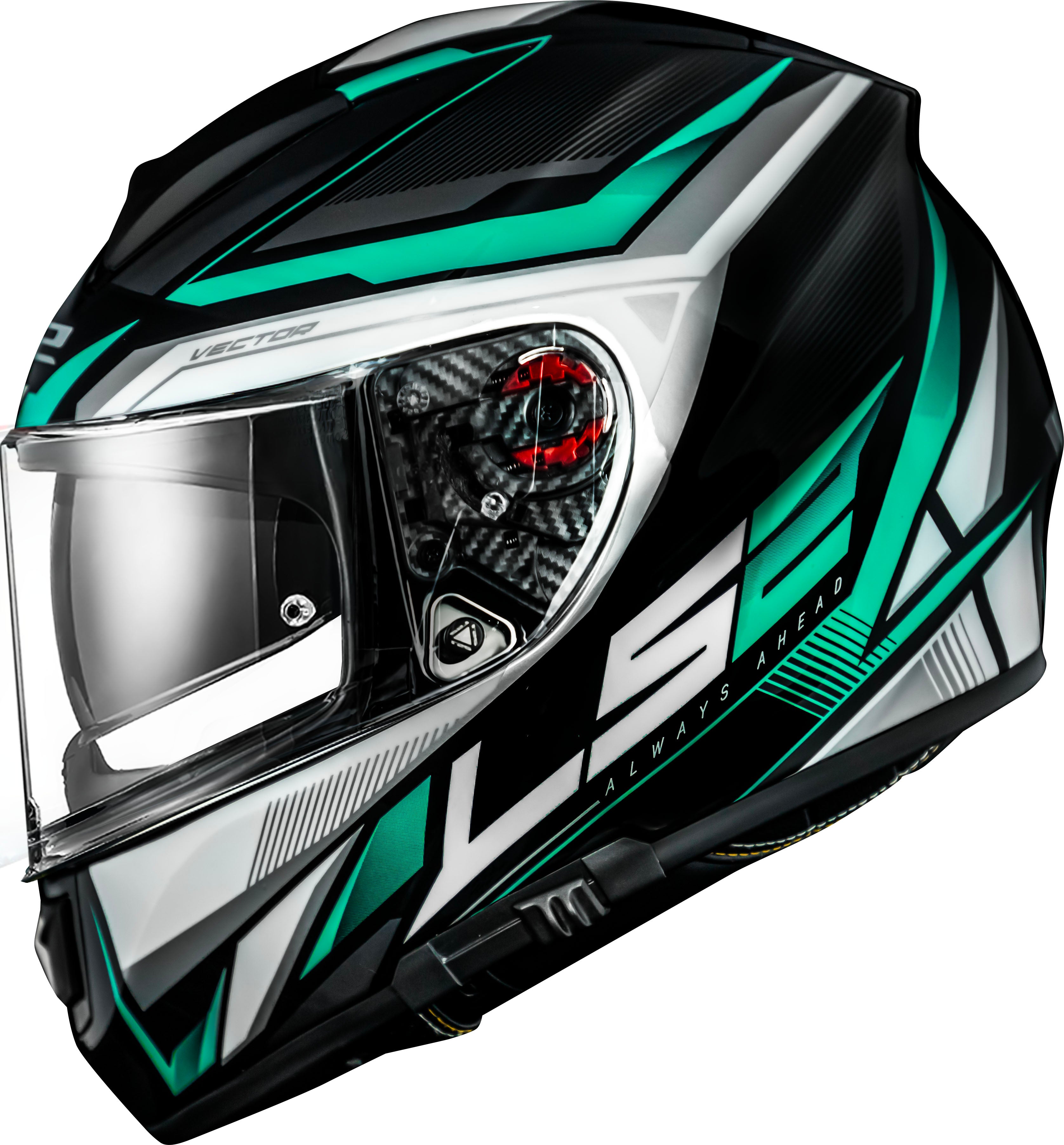 Capacete Ls2 Vector FF397 Rider Silver Grey Prata Cinza Tiffany