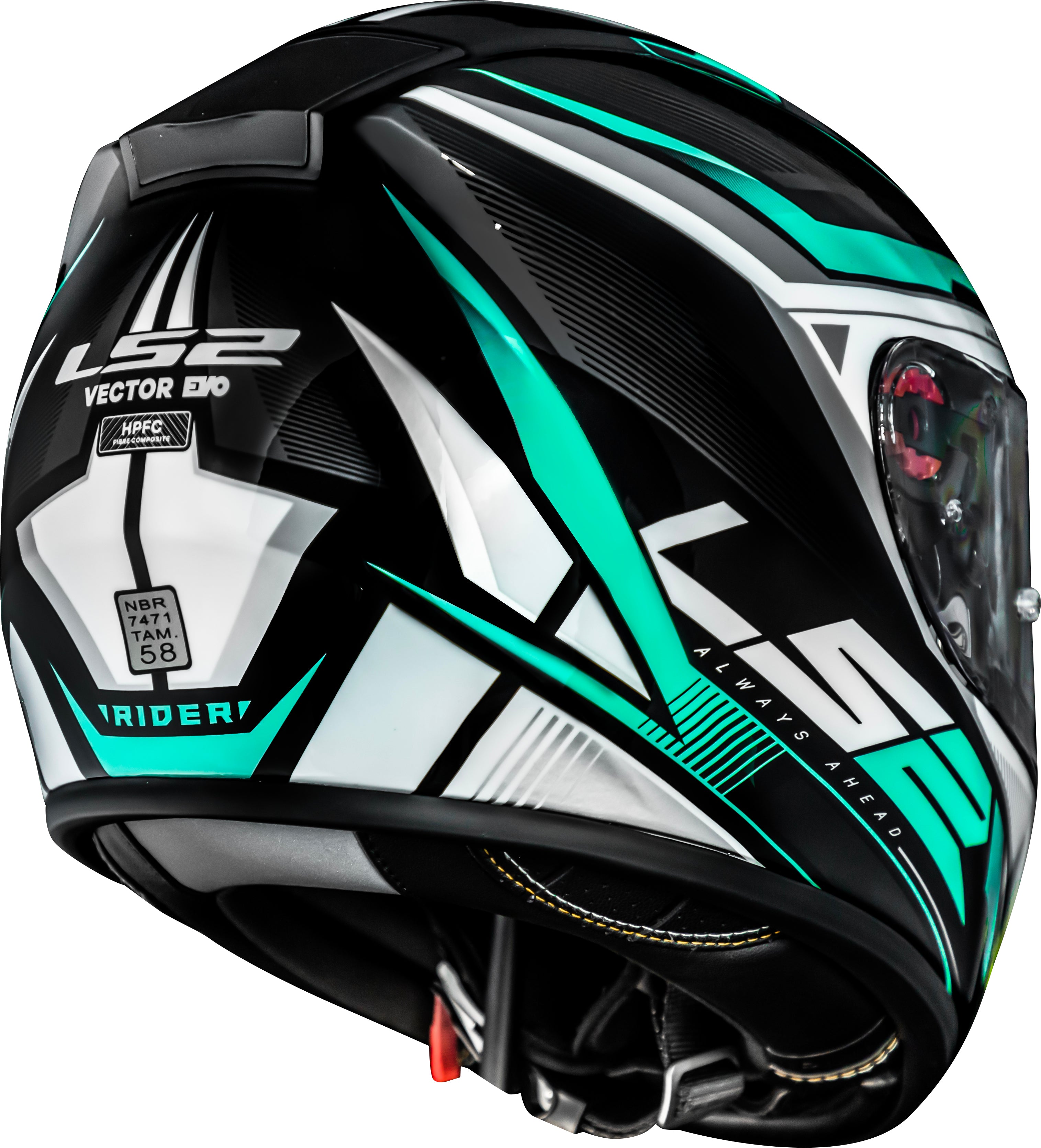 Capacete Ls2 Vector FF397 Rider Silver Grey Prata Cinza Tiffany