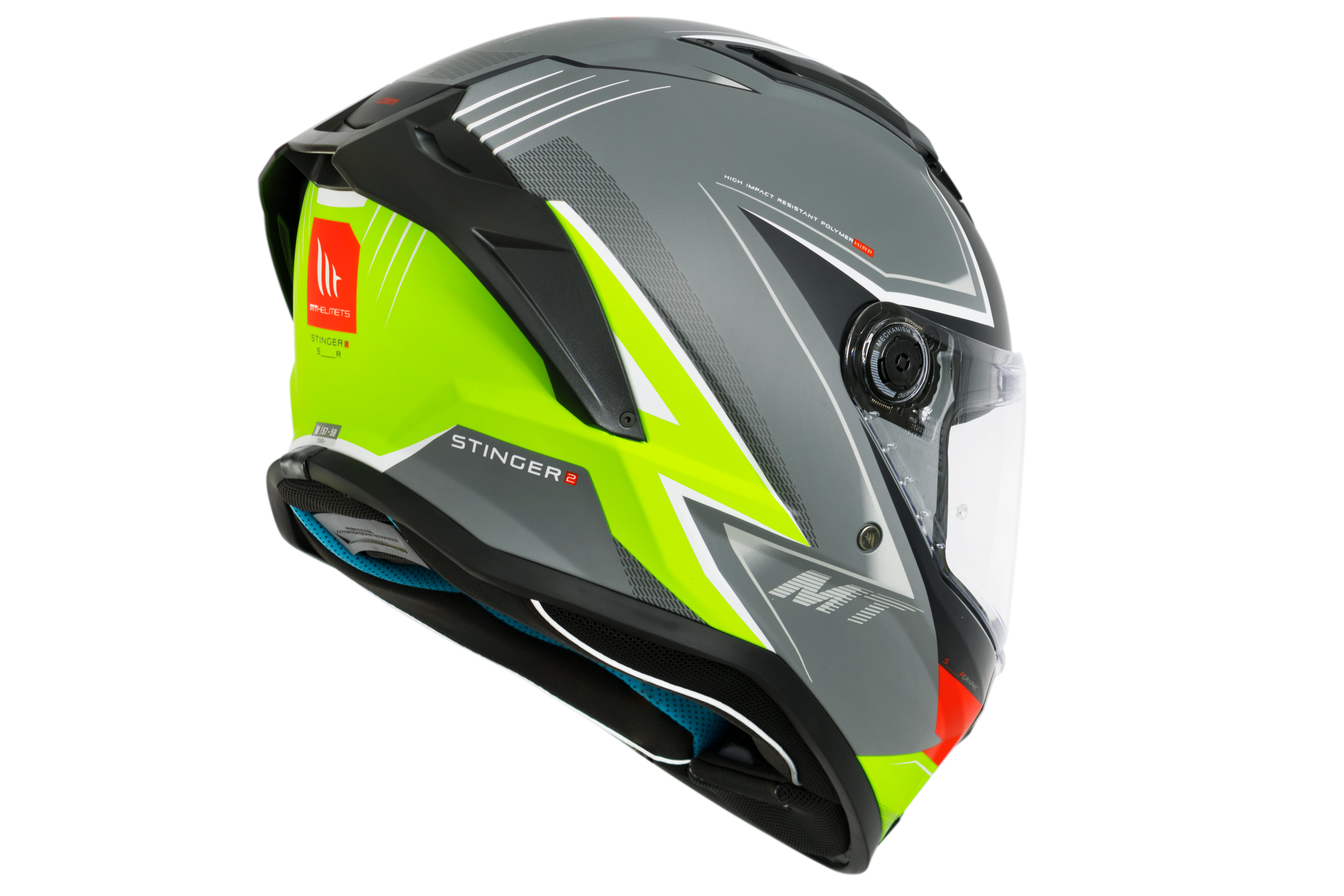 Capacete Mt Helmets Stinger 2 Sr C13 Amarelo Flourescente Matte
